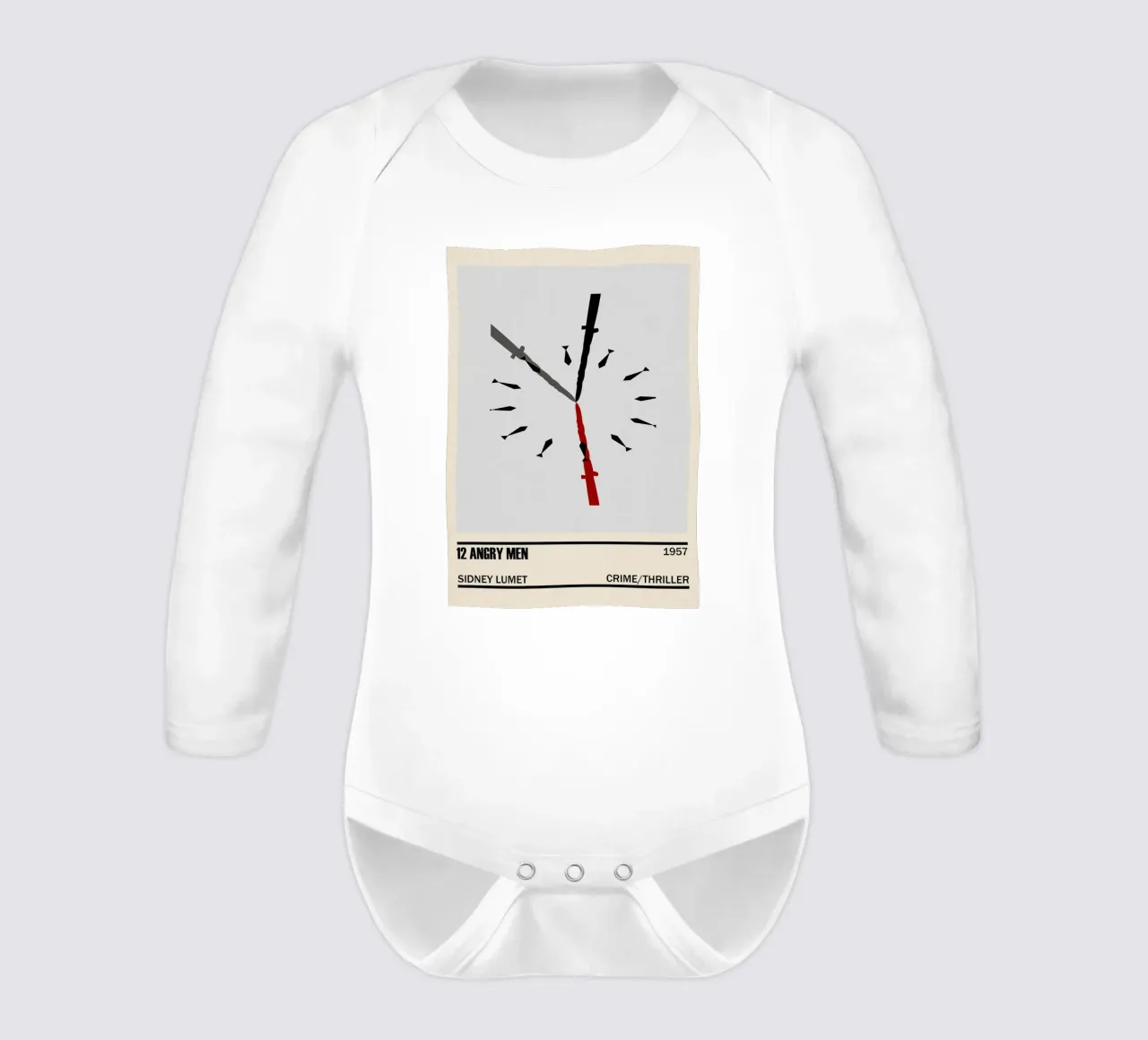 12 Angry Men long-sleeve baby romper by TheArtstudio