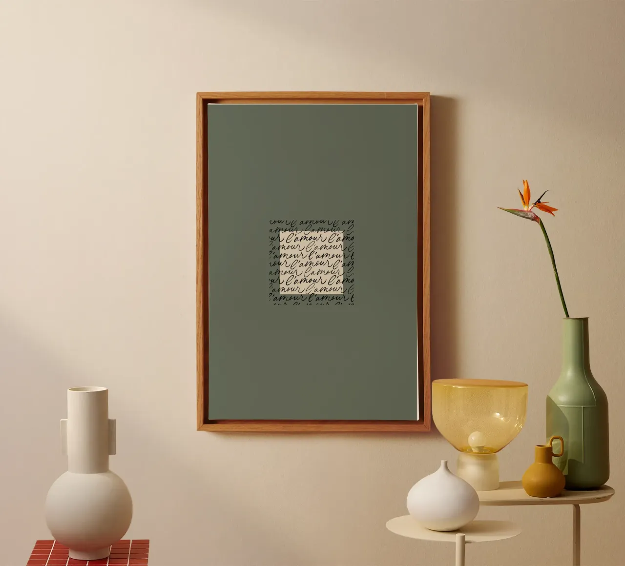 L'Amour en Boucle tela con Cornice a cassetta da Épure design