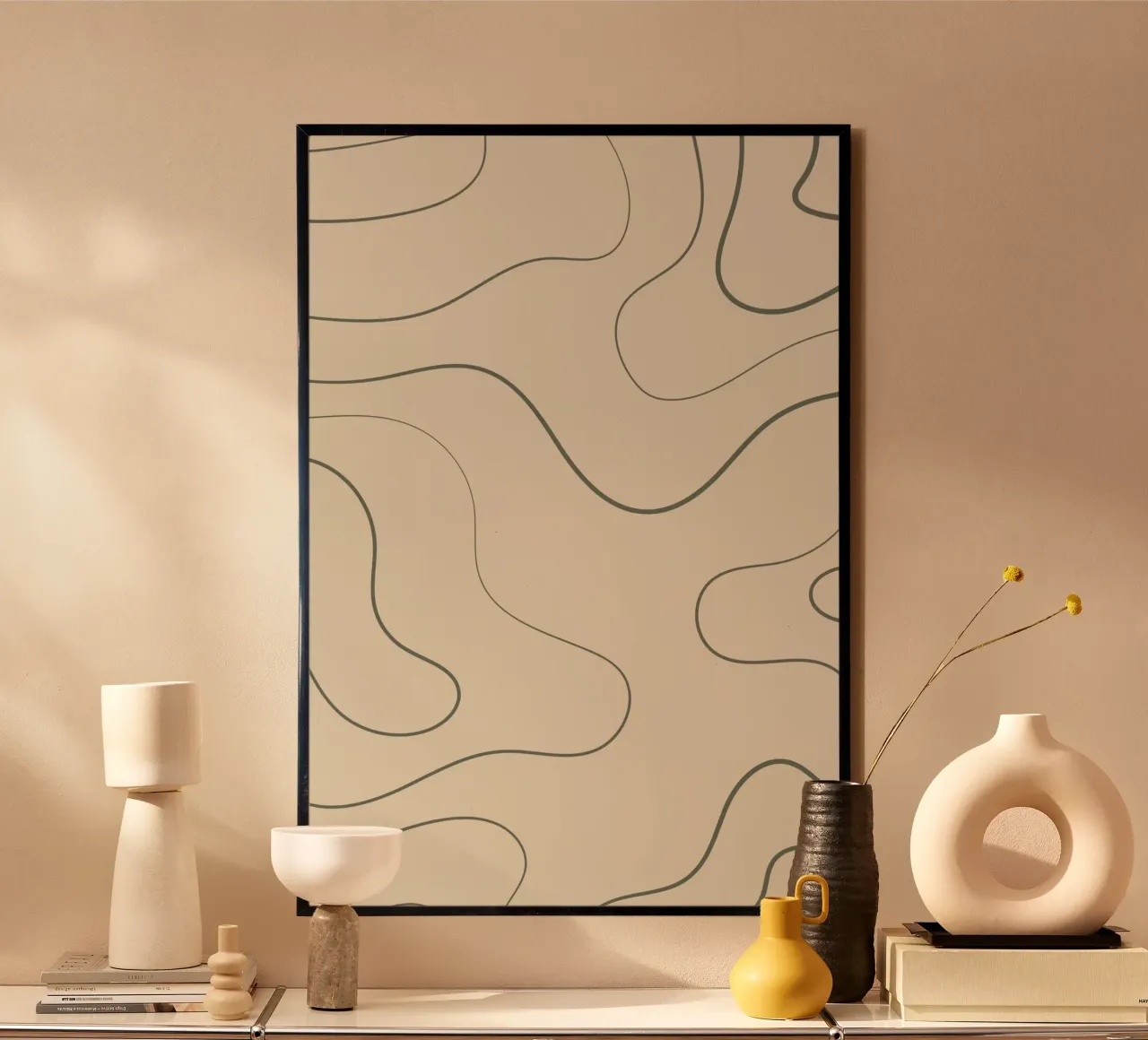 Les Formes Organiques poster with plastic frame by Épure design