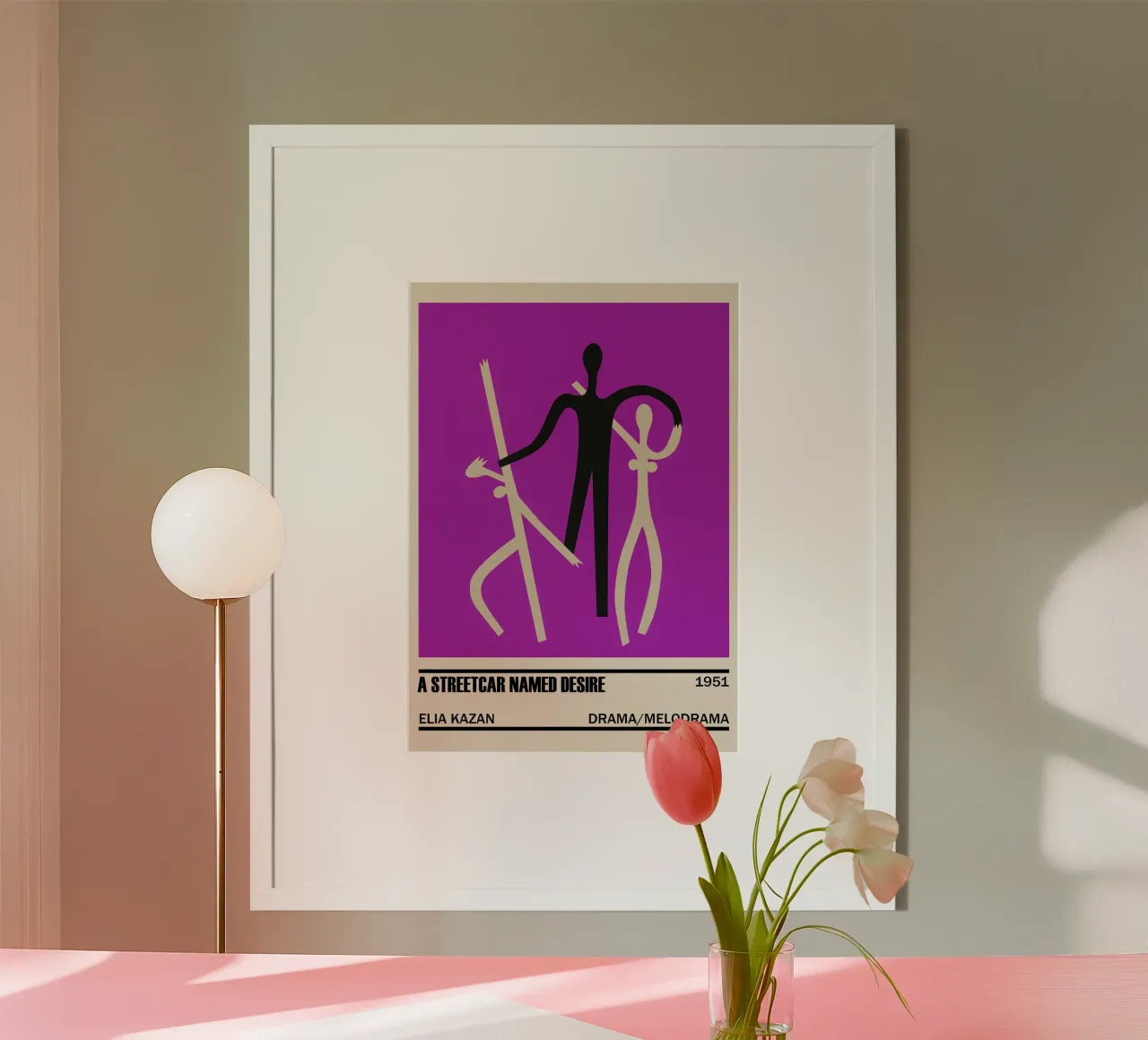 A Streetcar Named Desire poster con telaio in legno da TheArtstudio