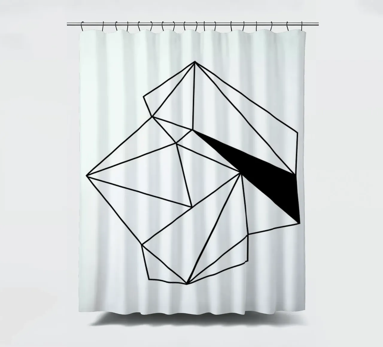 Shine Bright - White shower curtain by Studio Nahili