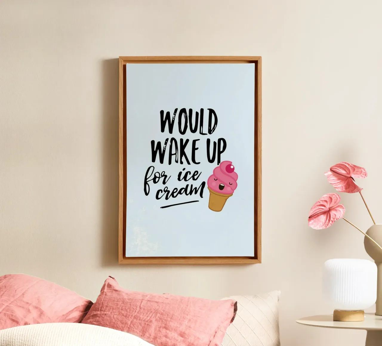 Icecream canvas with Floater frame by LeDieg