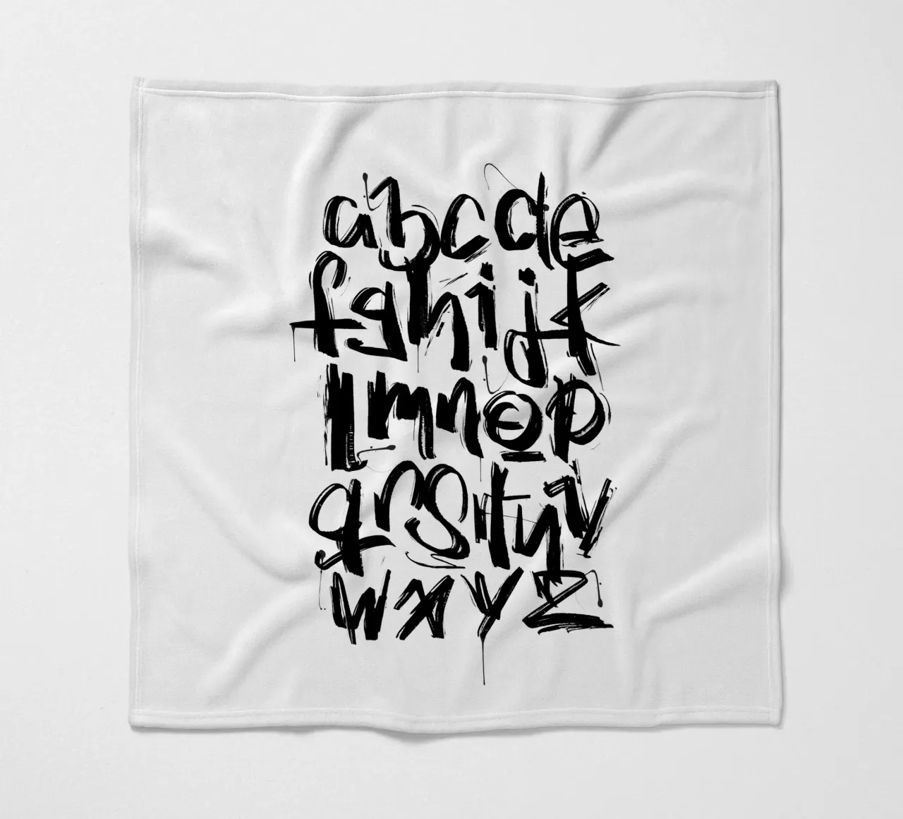 Alphabet ABC fleece blanket by LIMITED EDITION LETTERS