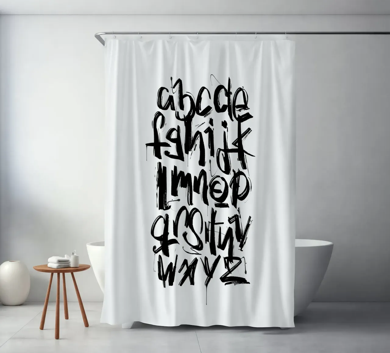 Alphabet ABC shower curtain by LIMITED EDITION LETTERS