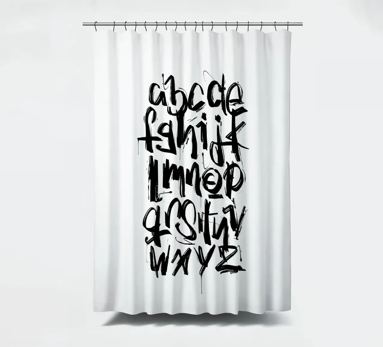 Alphabet ABC shower curtain by LIMITED EDITION LETTERS