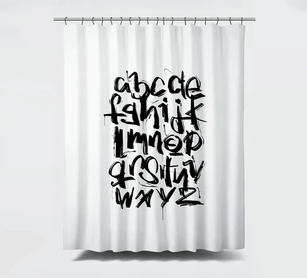 Alphabet ABC shower curtain by LIMITED EDITION LETTERS