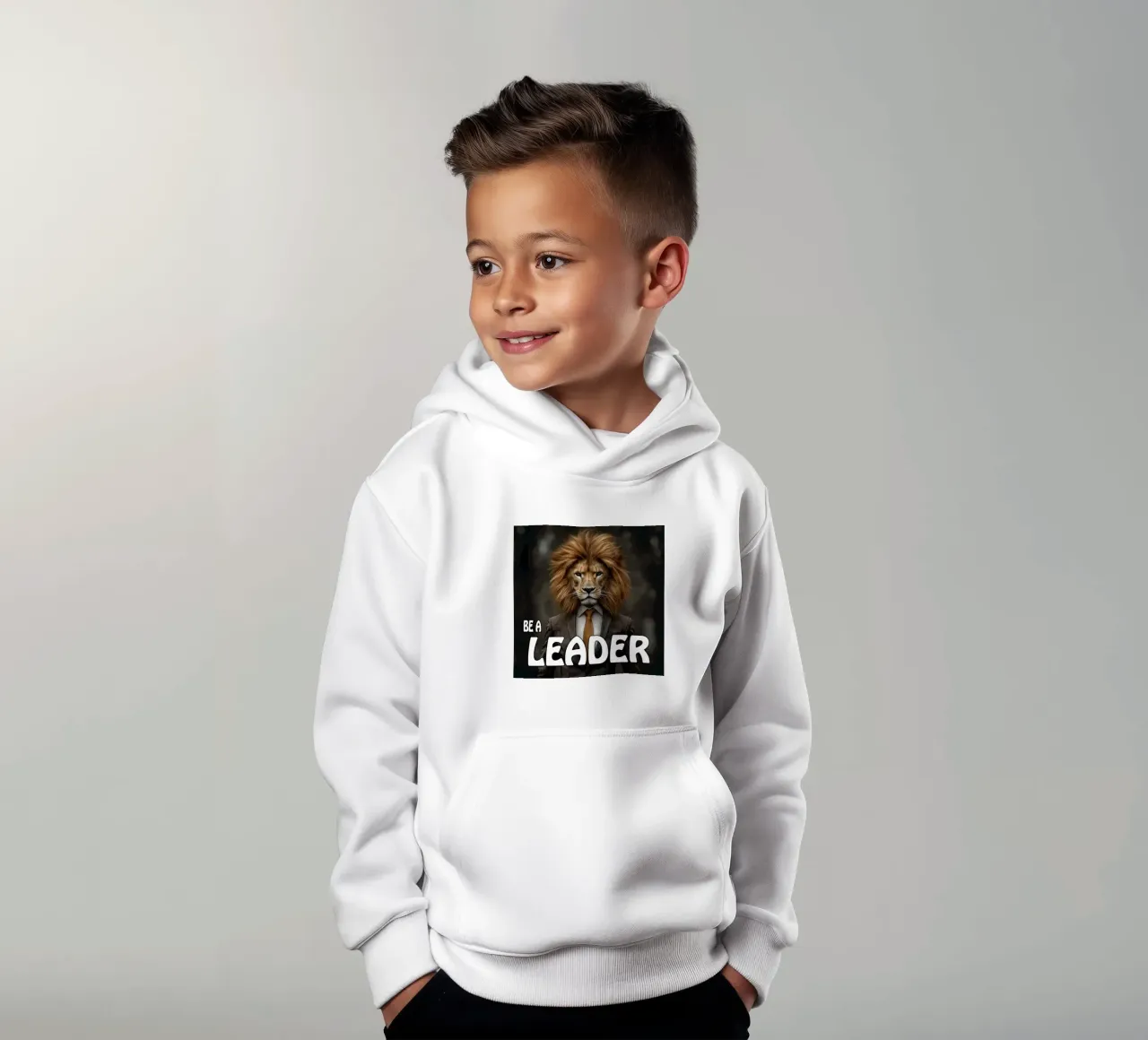 Essere un leader felpa bambino con cappuccio da Motivate-Today