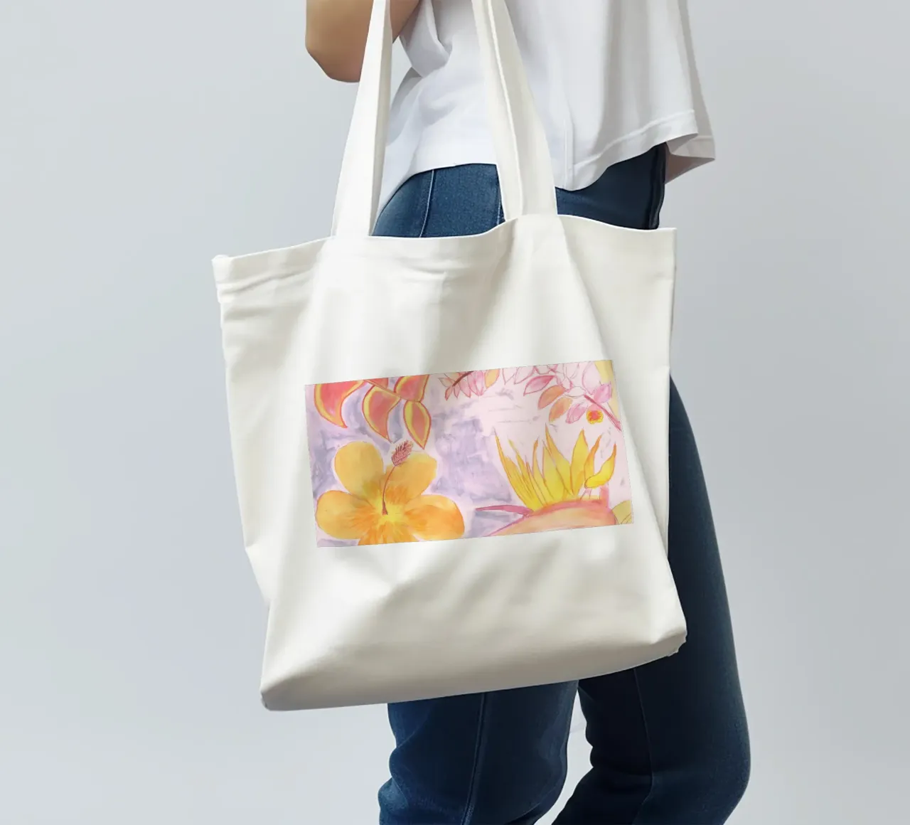 💡Néon Fleurs des îles 🏝️ borsa in juta da Riry Duwaa