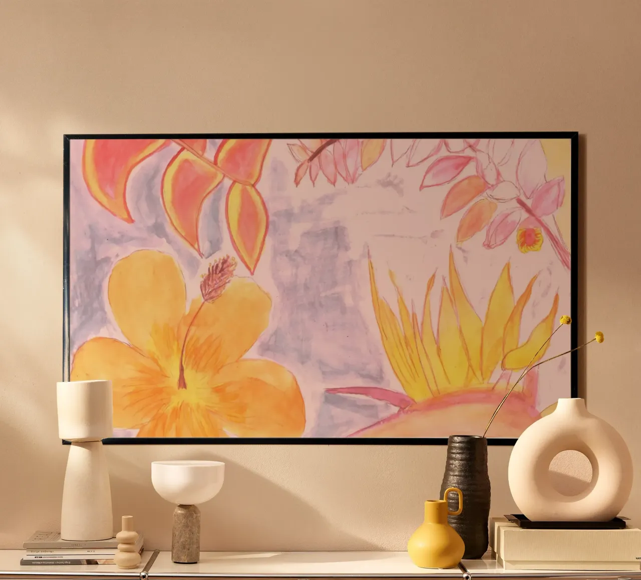 💡Néon Fleurs des îles 🏝️ carta hahnemühle da Riry Duwaa