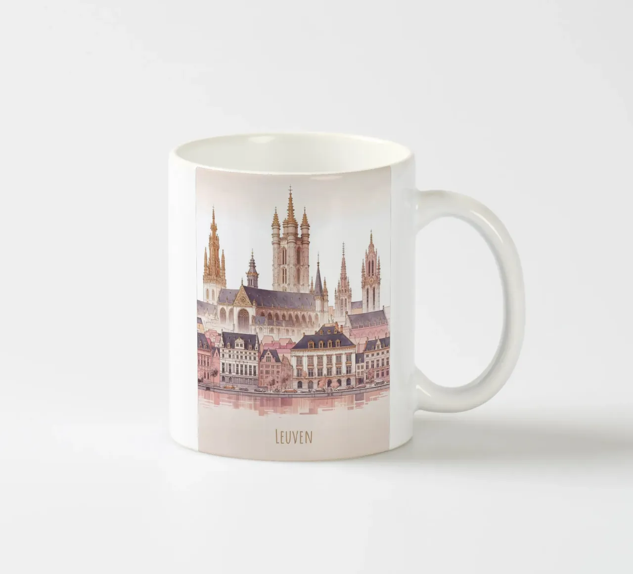 Punti di riferimento moderni e minimalisti della città di Leuven tazza in ceramica da WijdevenDesign
