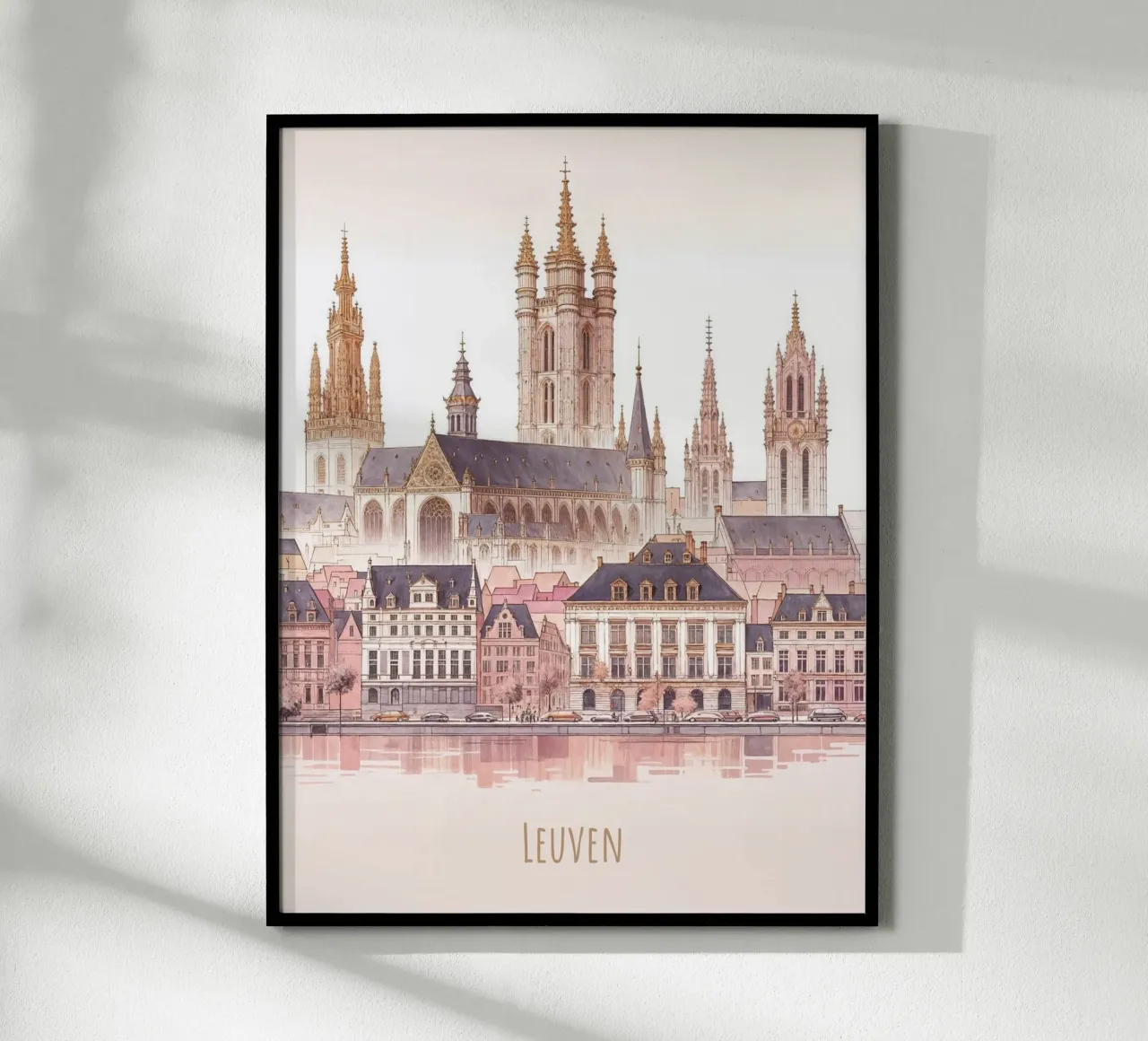 Punti di riferimento moderni e minimalisti della città di Leuven poster da WijdevenDesign