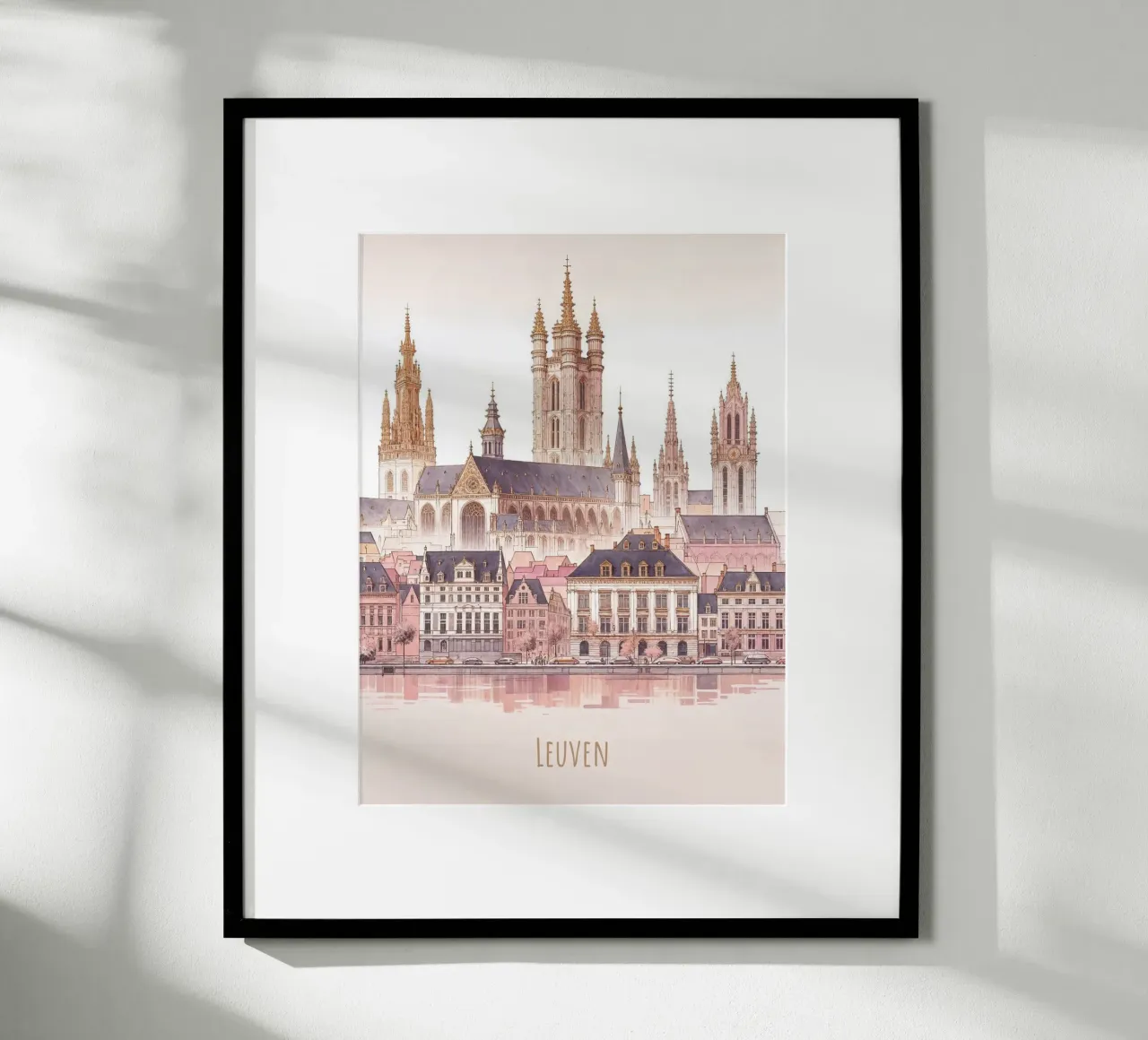 Punti di riferimento moderni e minimalisti della città di Leuven poster da WijdevenDesign