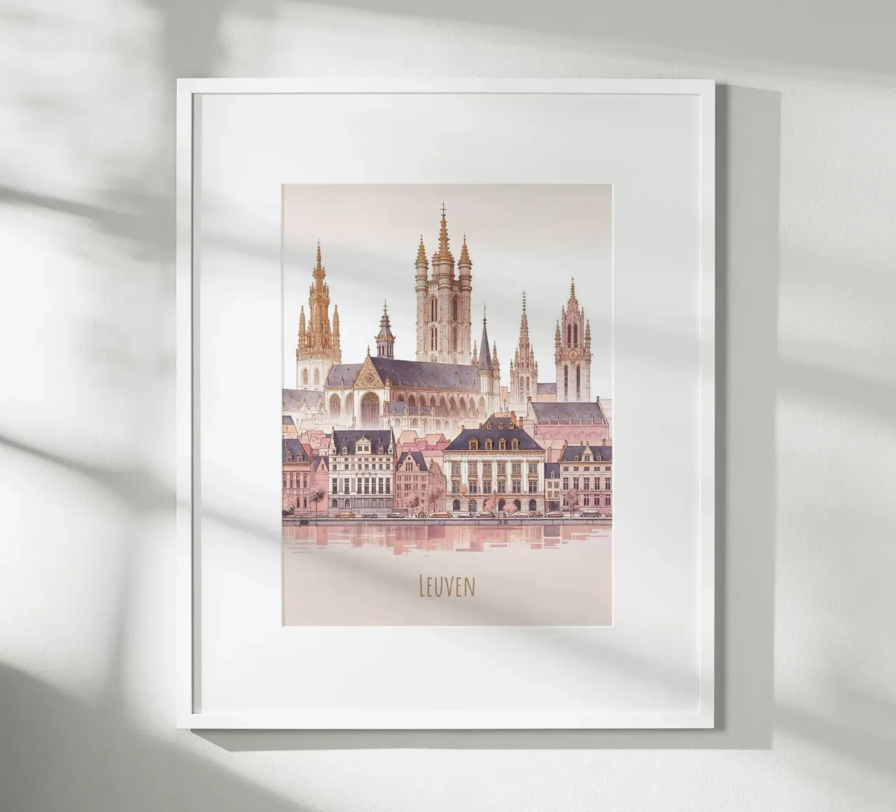 Punti di riferimento moderni e minimalisti della città di Leuven poster da WijdevenDesign