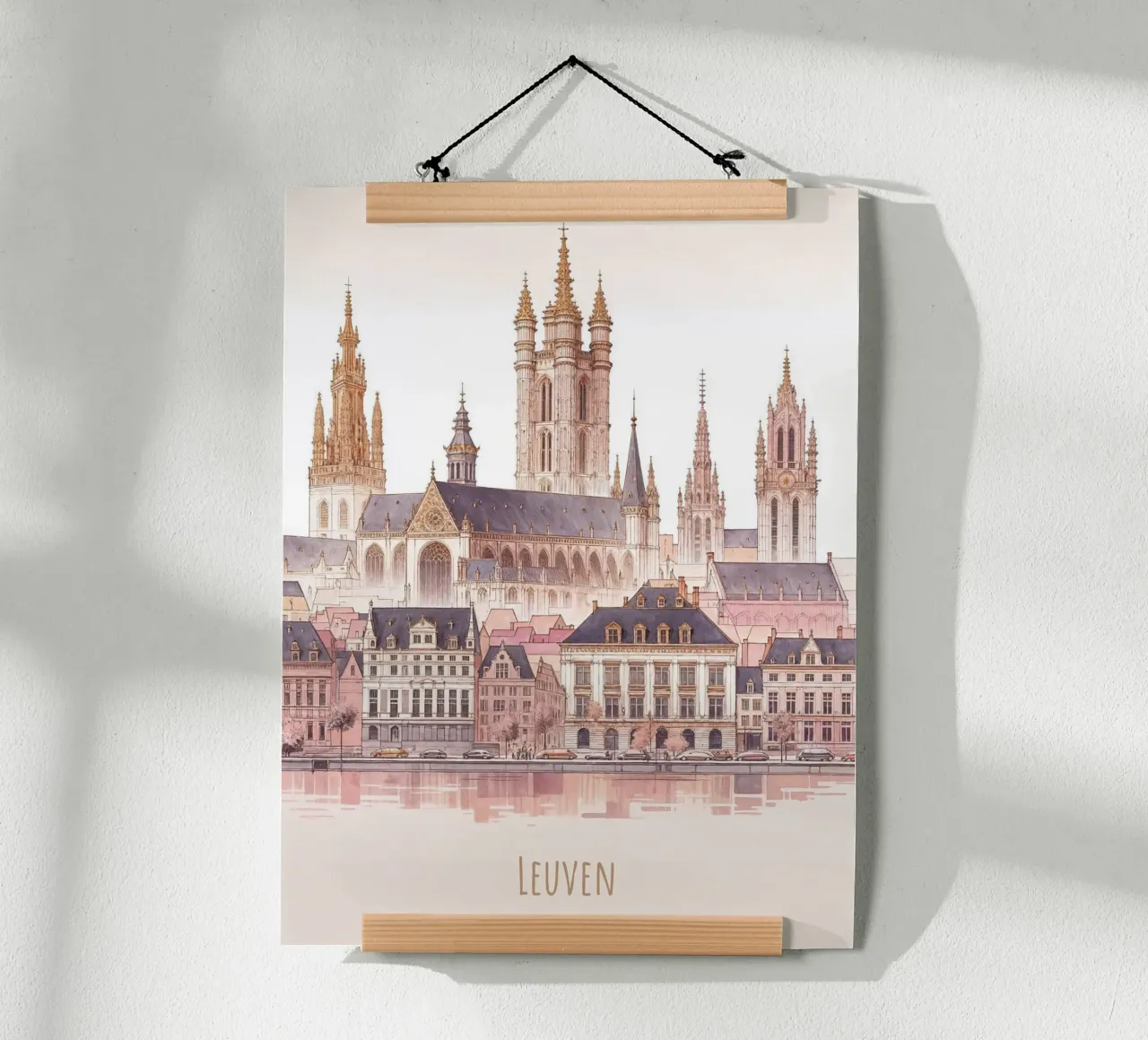 Punti di riferimento moderni e minimalisti della città di Leuven poster da WijdevenDesign