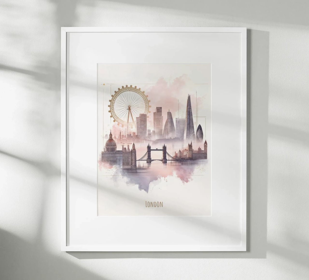 London City minimalist modern landmarks poster by WijdevenDesign