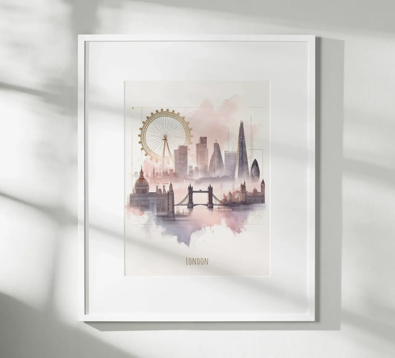 Punti di riferimento moderni e minimalisti della città di Londra poster da WijdevenDesign