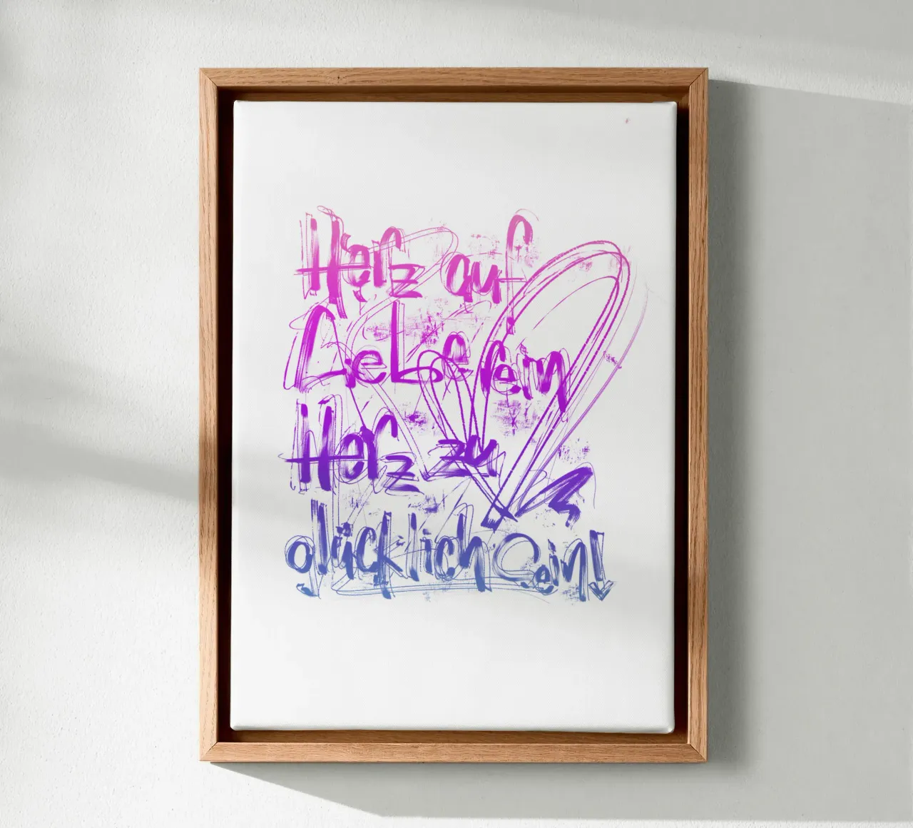 Liebe & Glück tela con Cornice a cassetta da LIMITED EDITION LETTERS