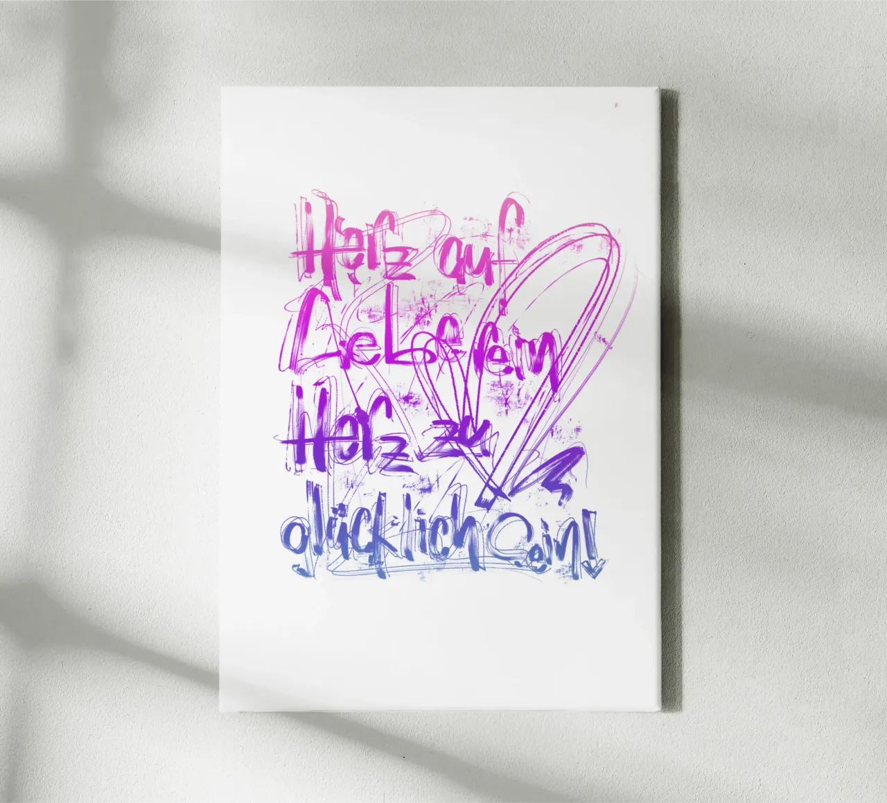 Liebe & Glück tela con Cornice a cassetta da LIMITED EDITION LETTERS