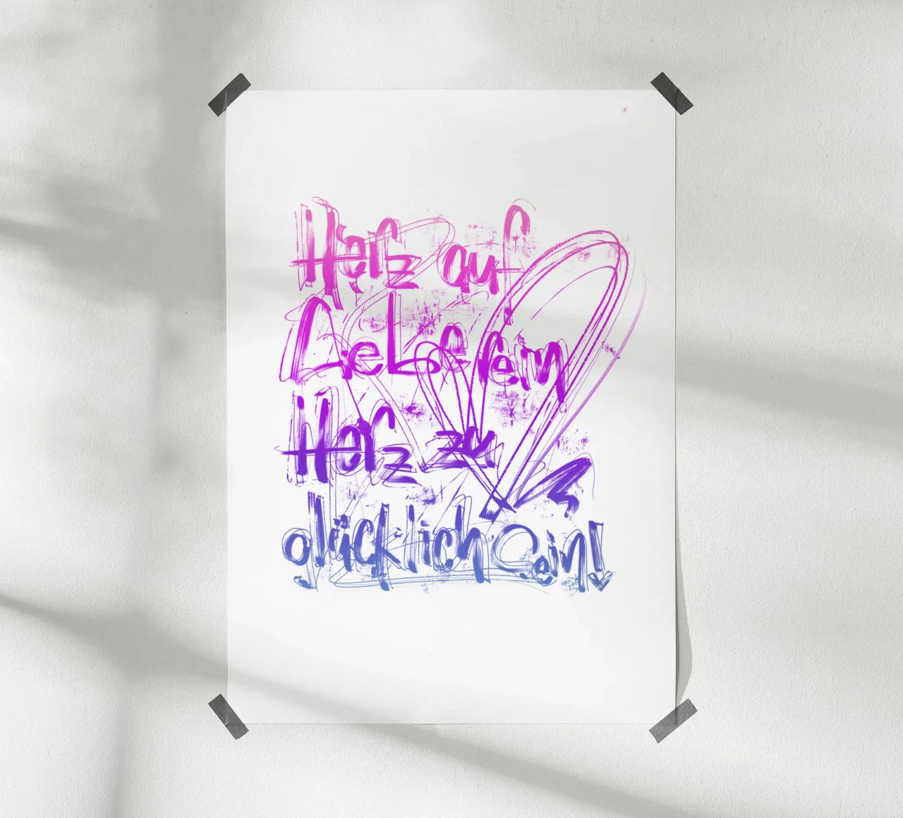 Liebe & Glück Poster von LIMITED EDITION LETTERS