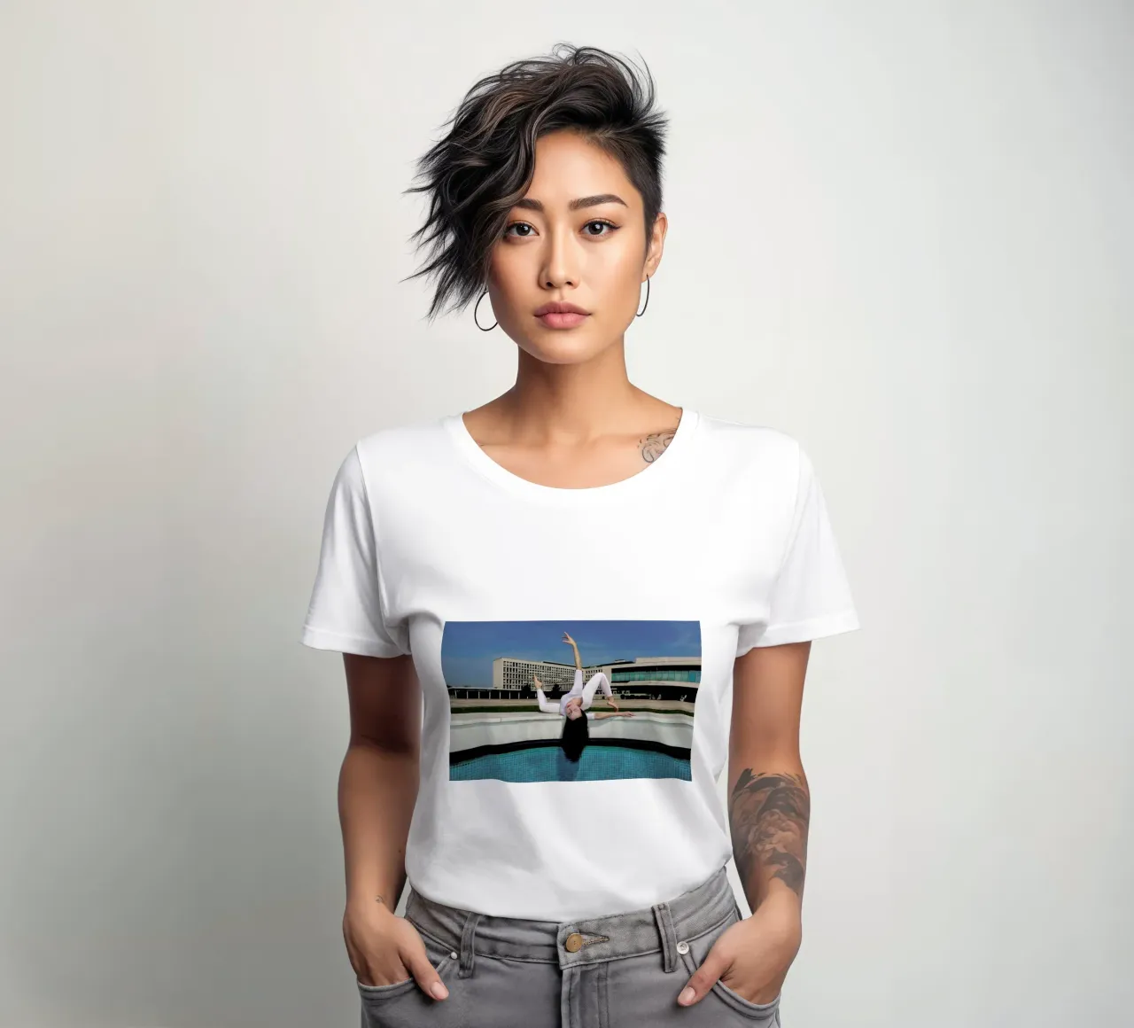 Belgrade #5 women's fitted t-shirt by The Urban Yoga