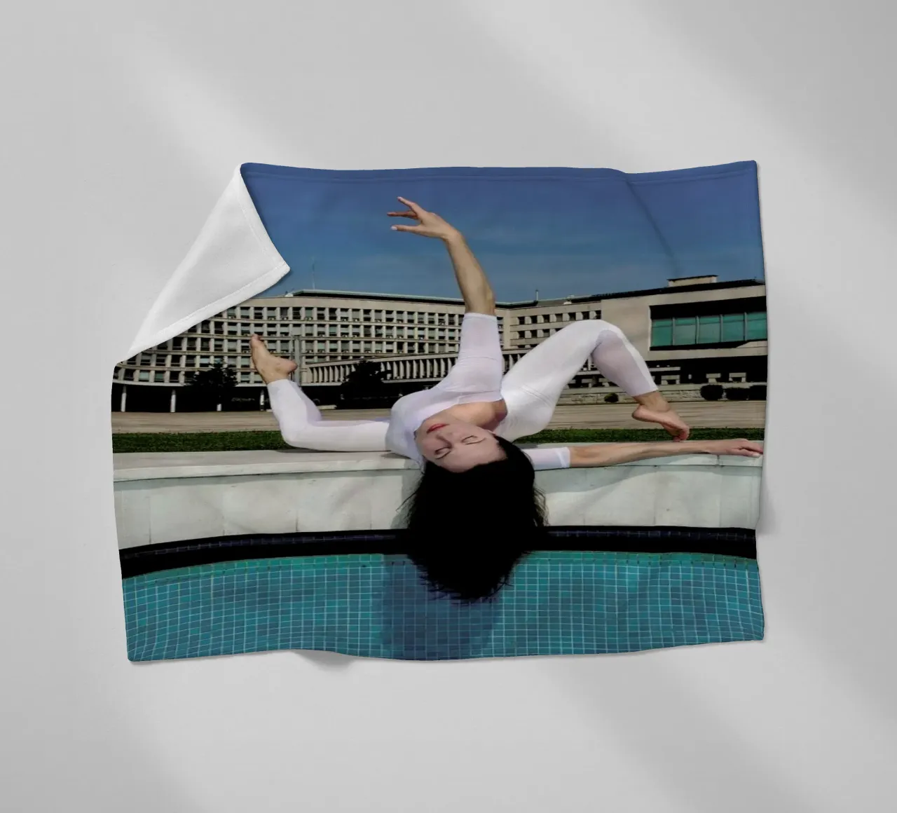 Belgrade #5 fleece blanket by The Urban Yoga