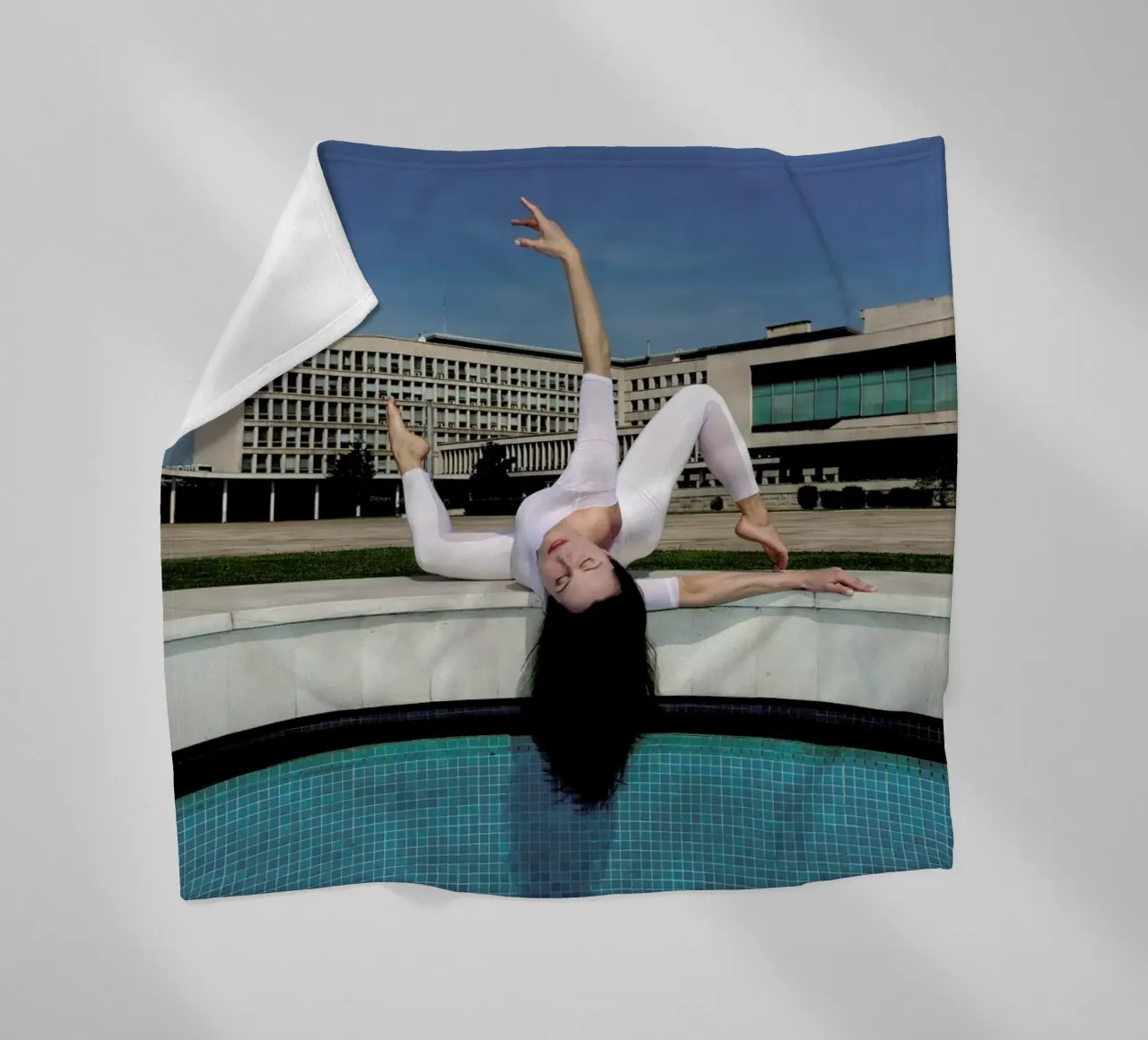 Belgrade #5 fleece blanket by The Urban Yoga