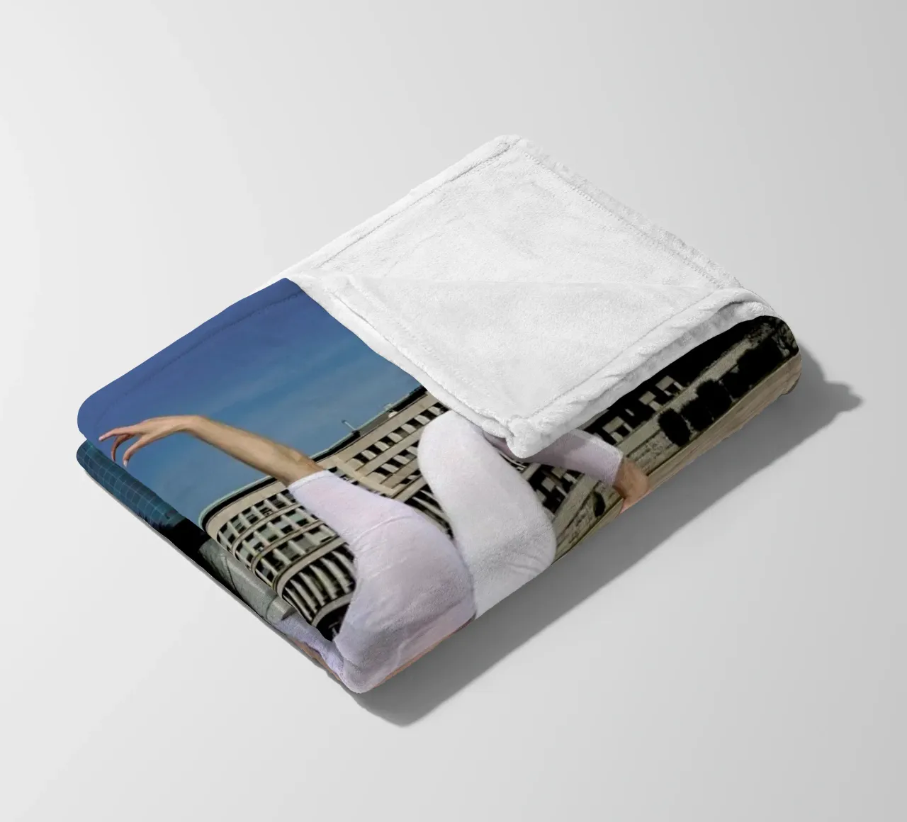 Belgrade #5 fleece blanket by The Urban Yoga