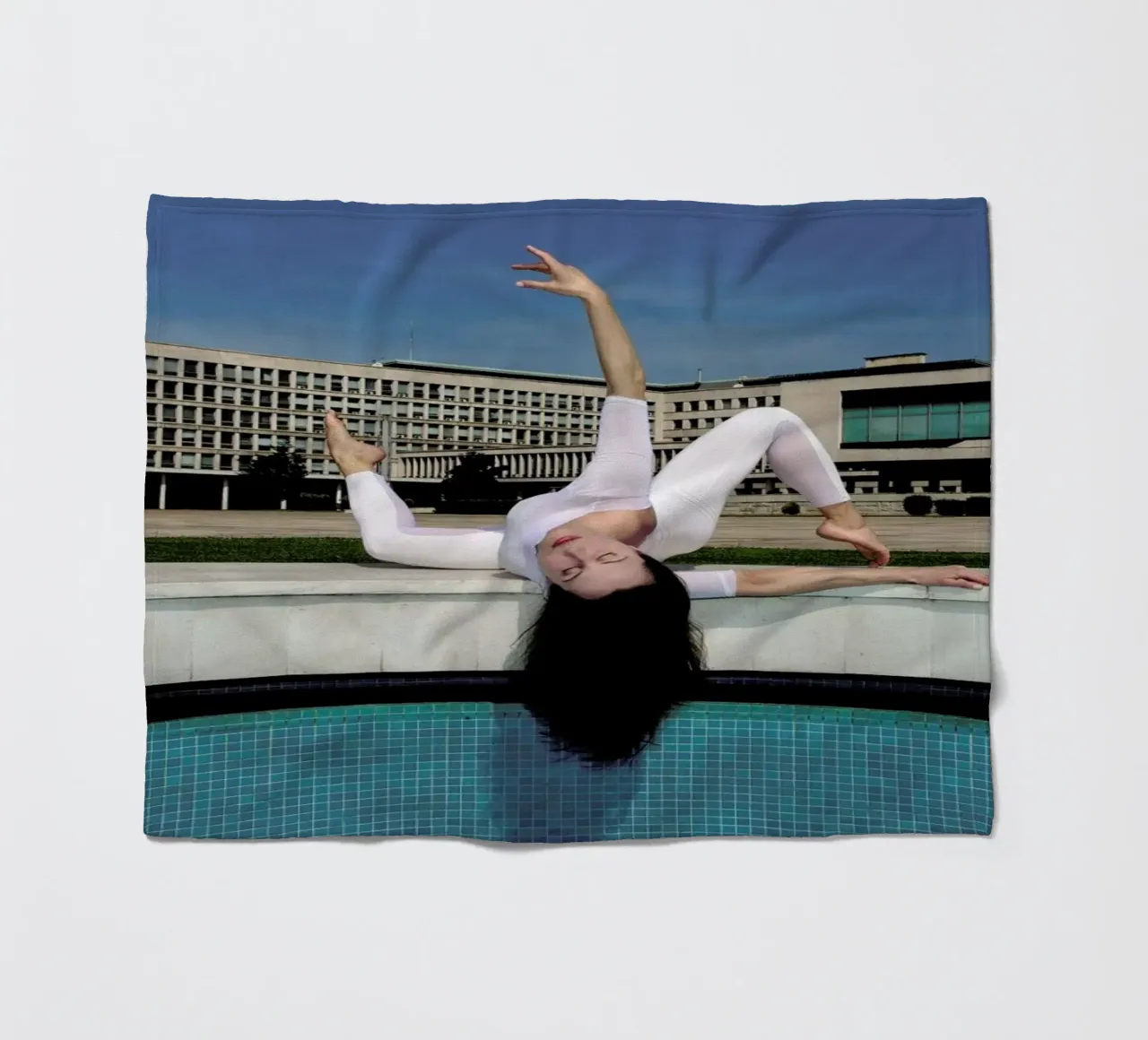 Belgrade #5 fleece blanket by The Urban Yoga