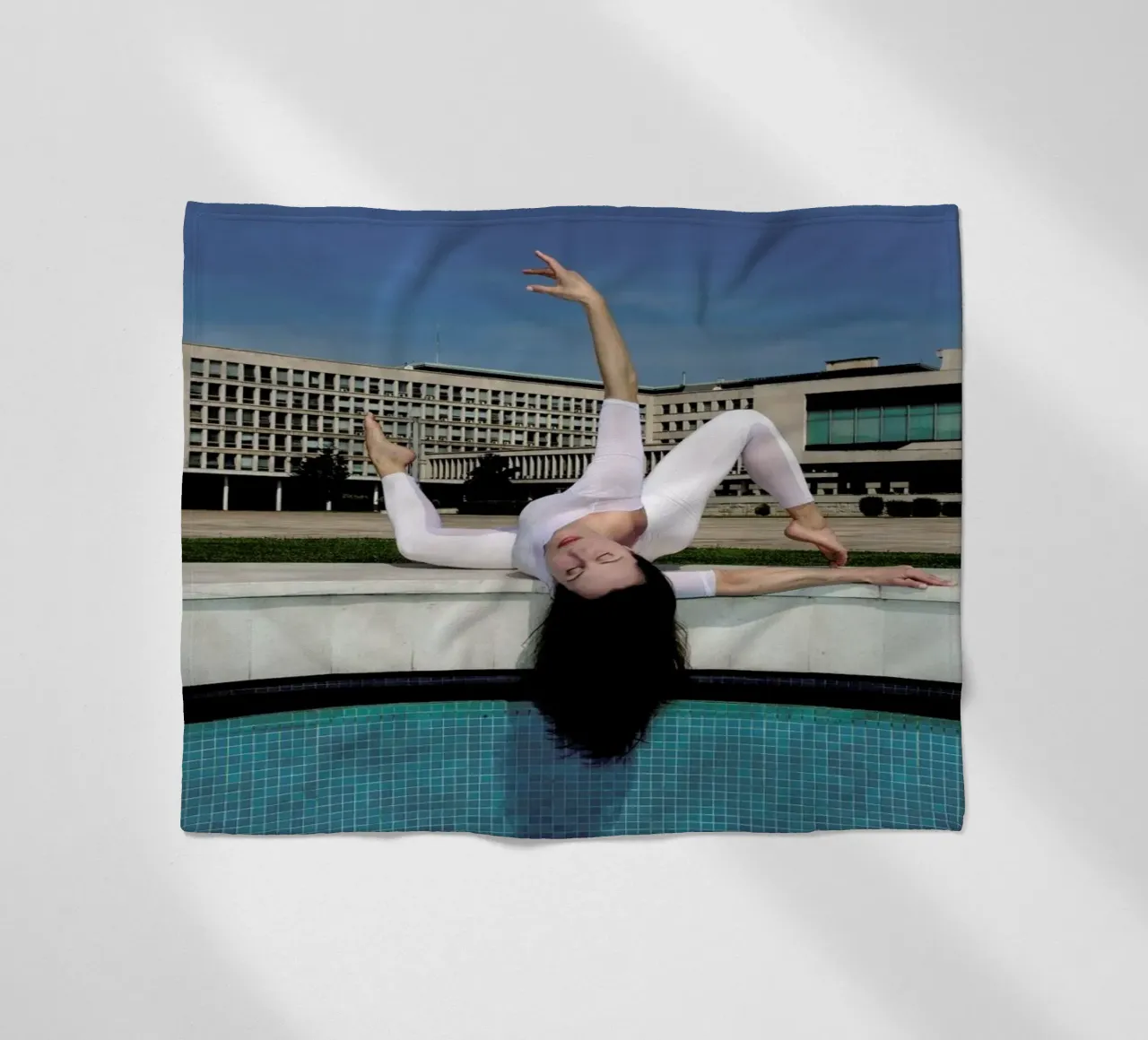 Belgrade #5 fleece blanket by The Urban Yoga