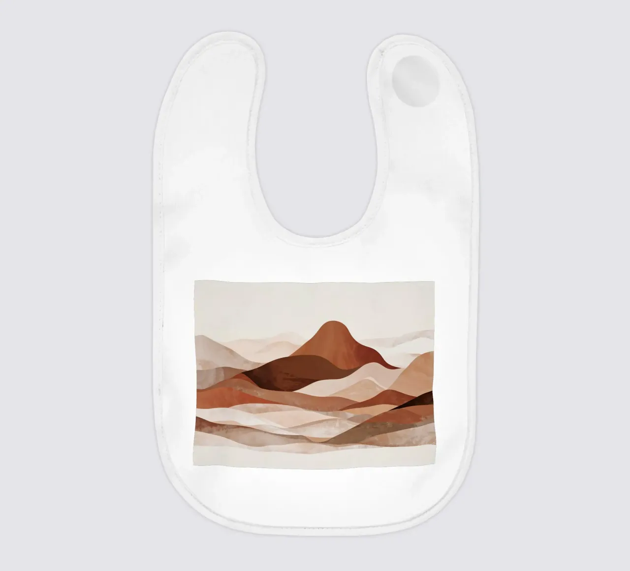Paesaggio montano astratto in un colore neutro beige-terra - marrone bavaglino da WijdevenPrints