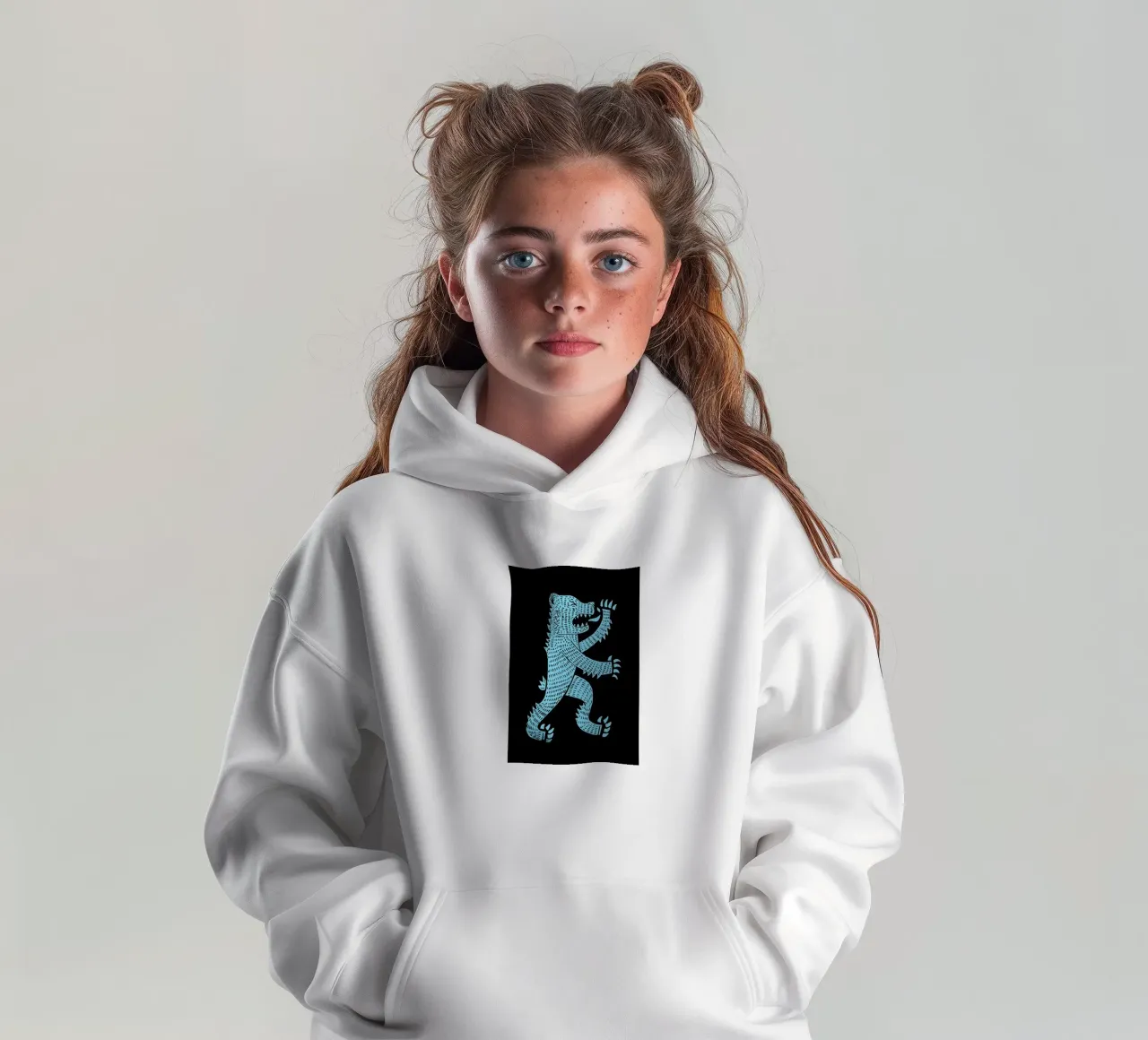 Bear kids hoodie by Matthew Taylor Wilson