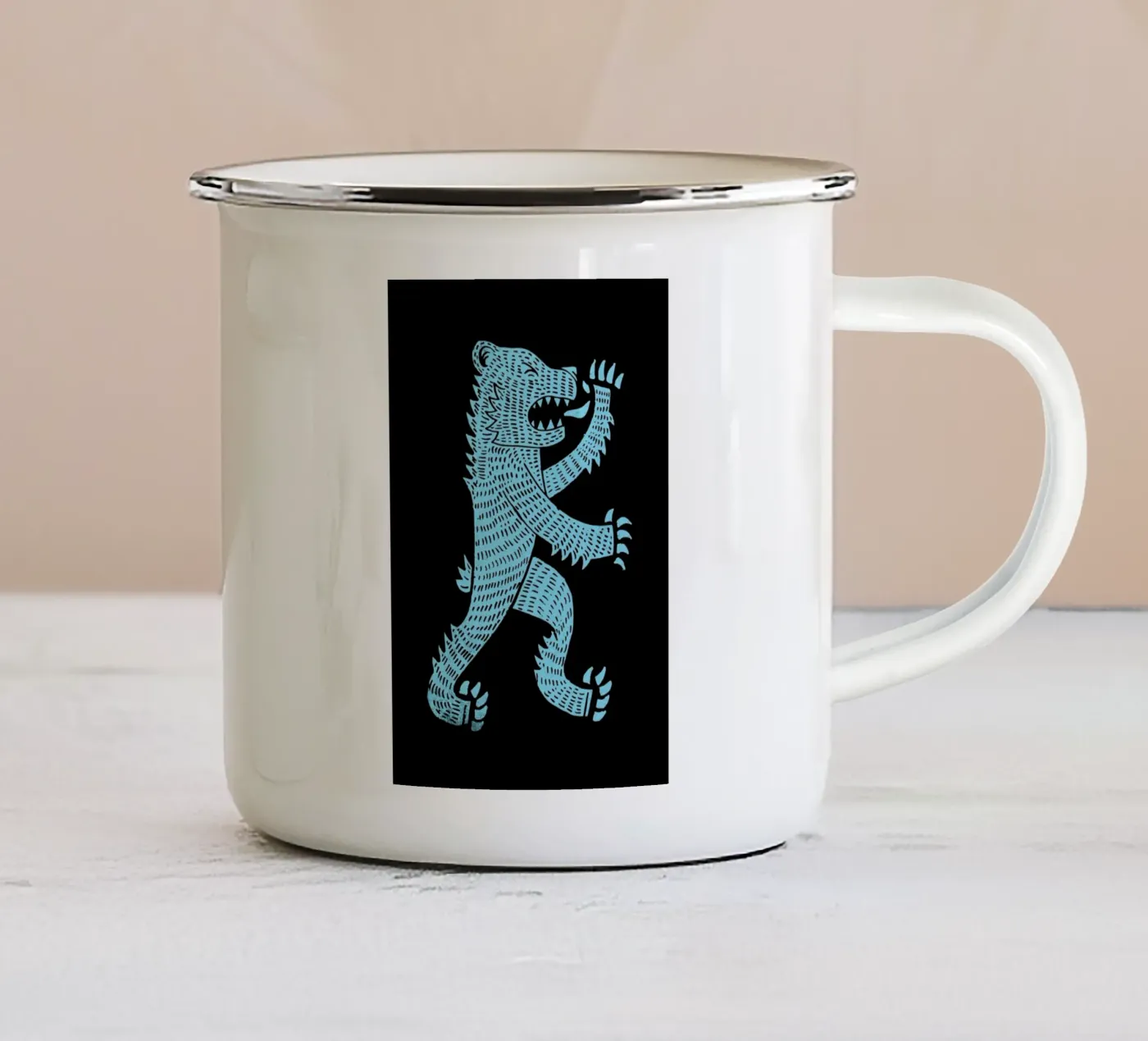 Bear emaille mok van Matthew Taylor Wilson