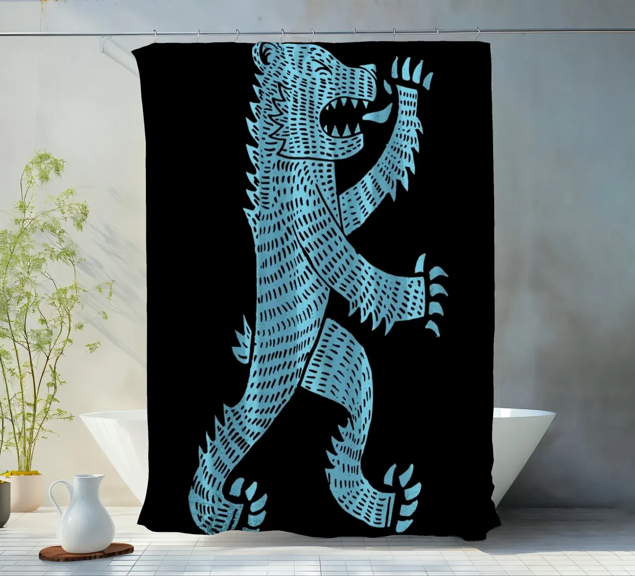 Bear shower curtain by Matthew Taylor Wilson