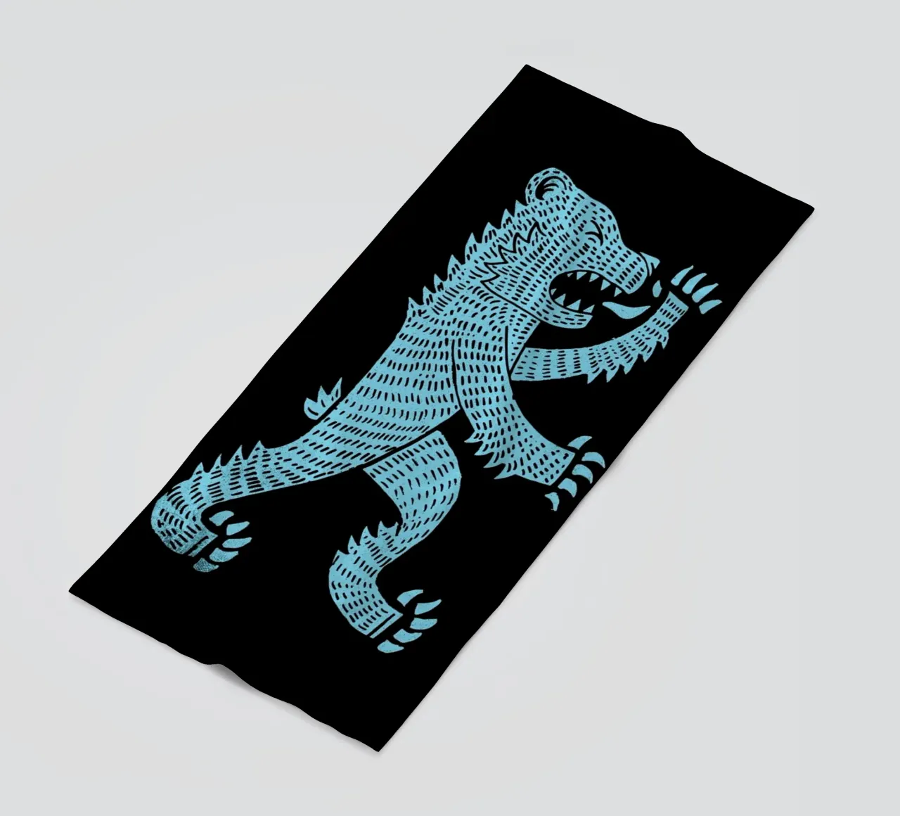 Bear beach towel by Matthew Taylor Wilson