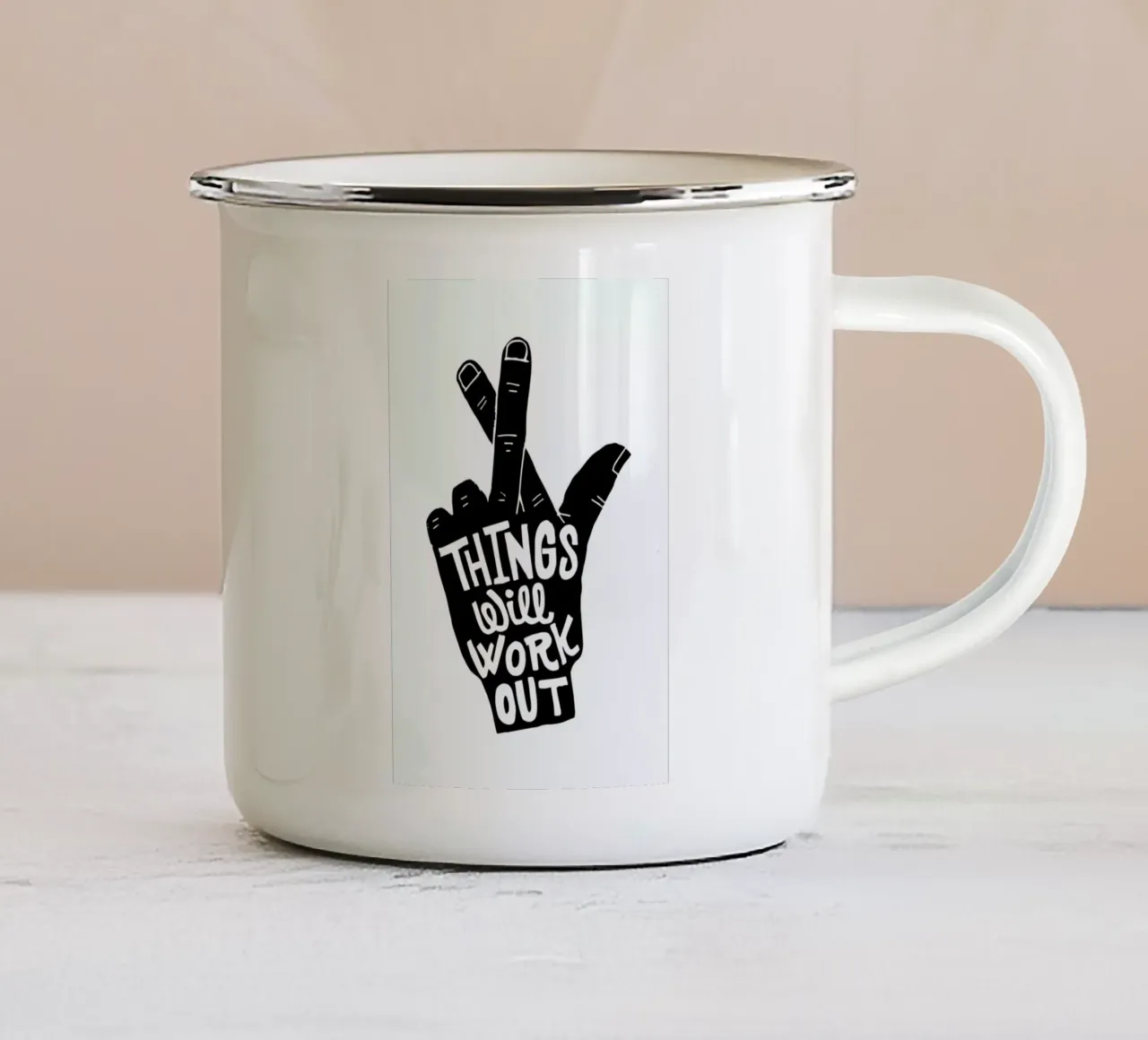 Things Work Out tazza in smalto da Matthew Taylor Wilson