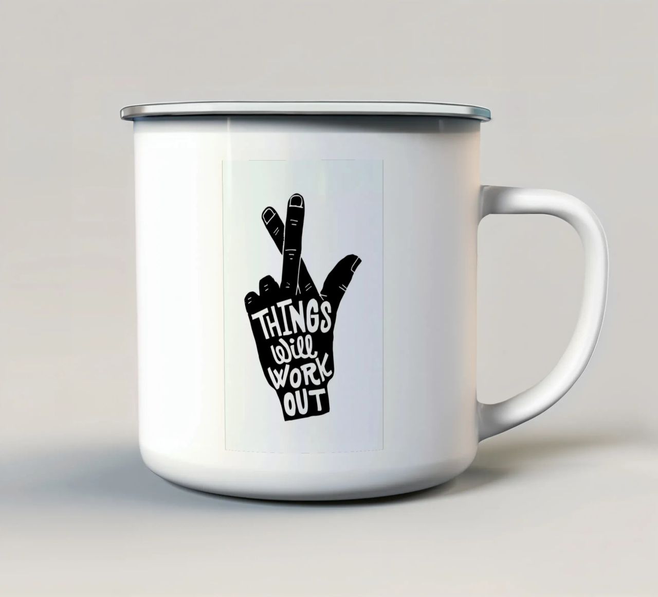 Things Work Out tazza in smalto da Matthew Taylor Wilson