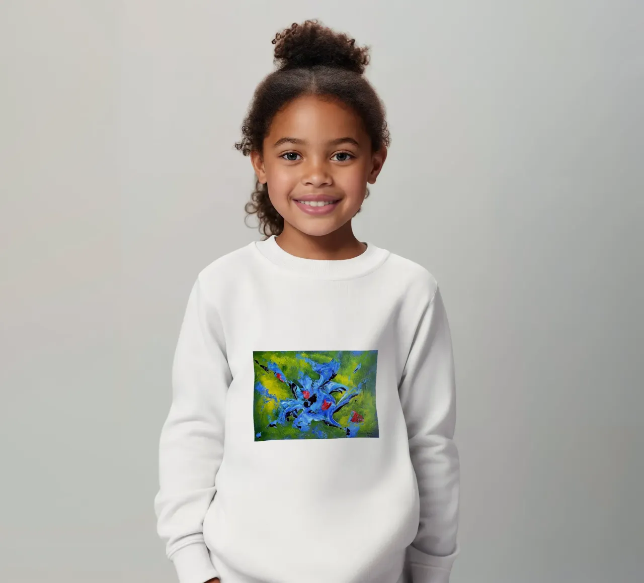 IDEAL GIFT 99 Kinder Sweatshirt von Thierry Vobmann Abstract painting