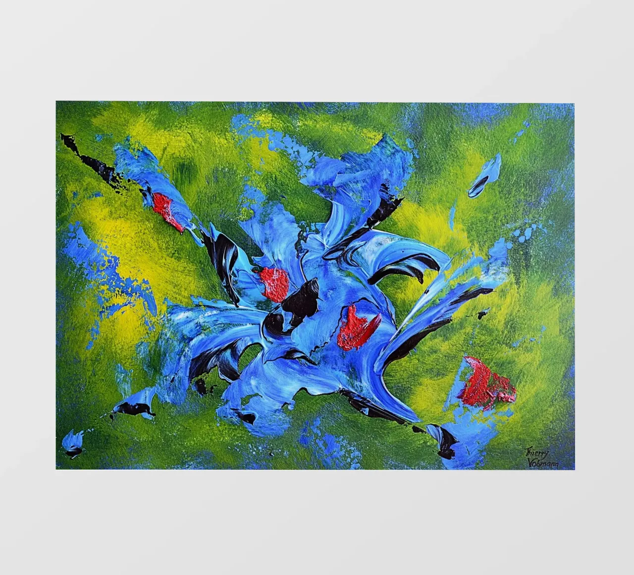 IDEAL GIFT 99 telo in pvc da Thierry Vobmann Abstract painting