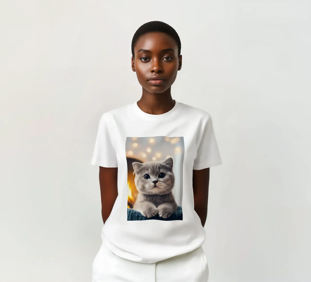 Eroe #33: Gatto in inverno t-shirt da farbenhelden