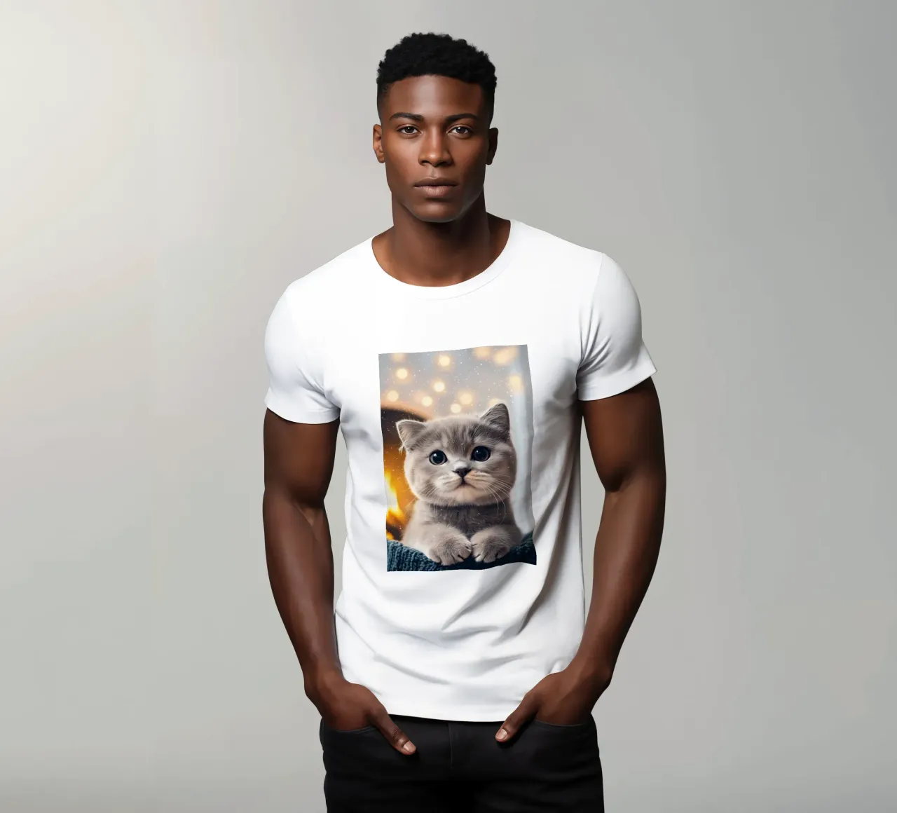 Eroe #33: Gatto in inverno t-shirt da farbenhelden