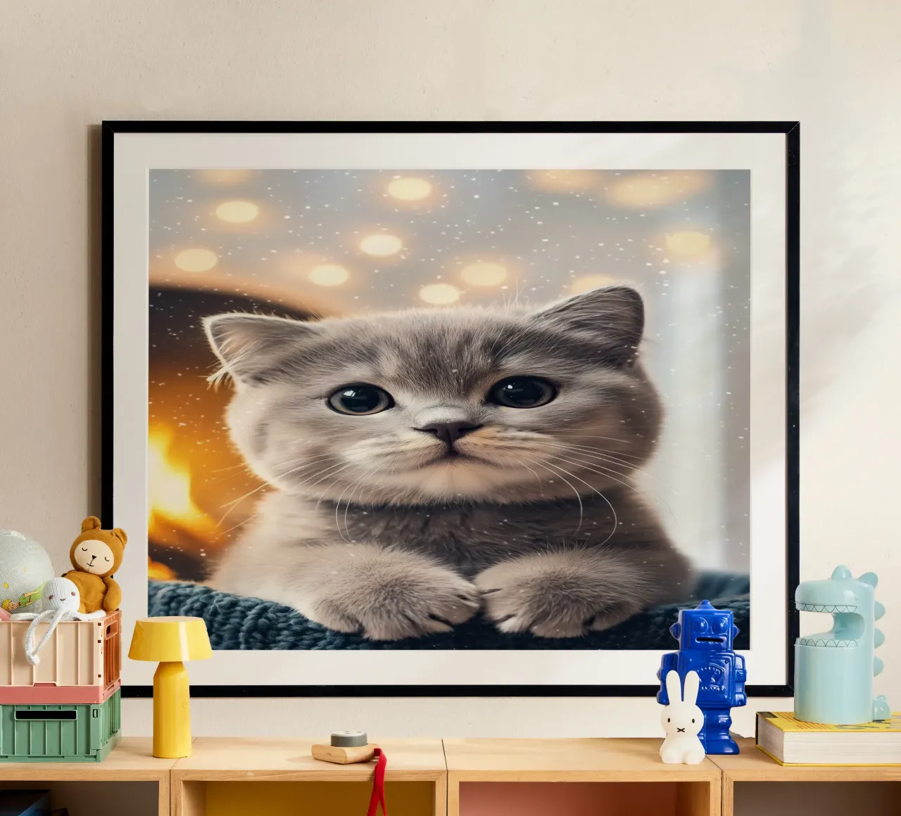 Eroe #33: Gatto in inverno poster da farbenhelden
