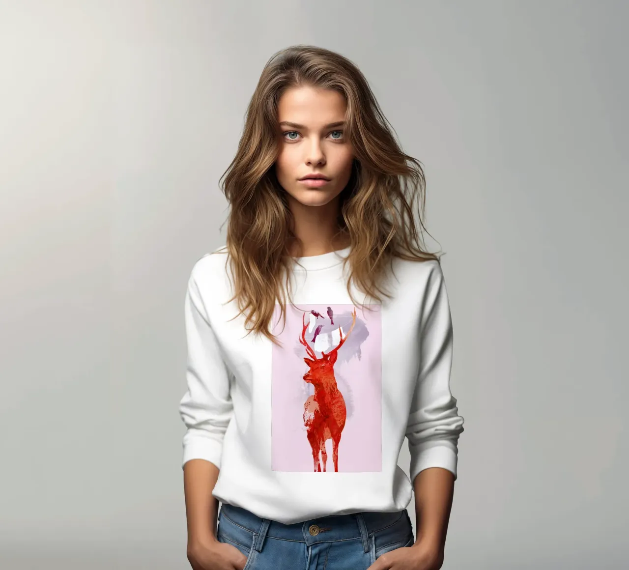 Useless deer sweatshirt by Róbert Farkas