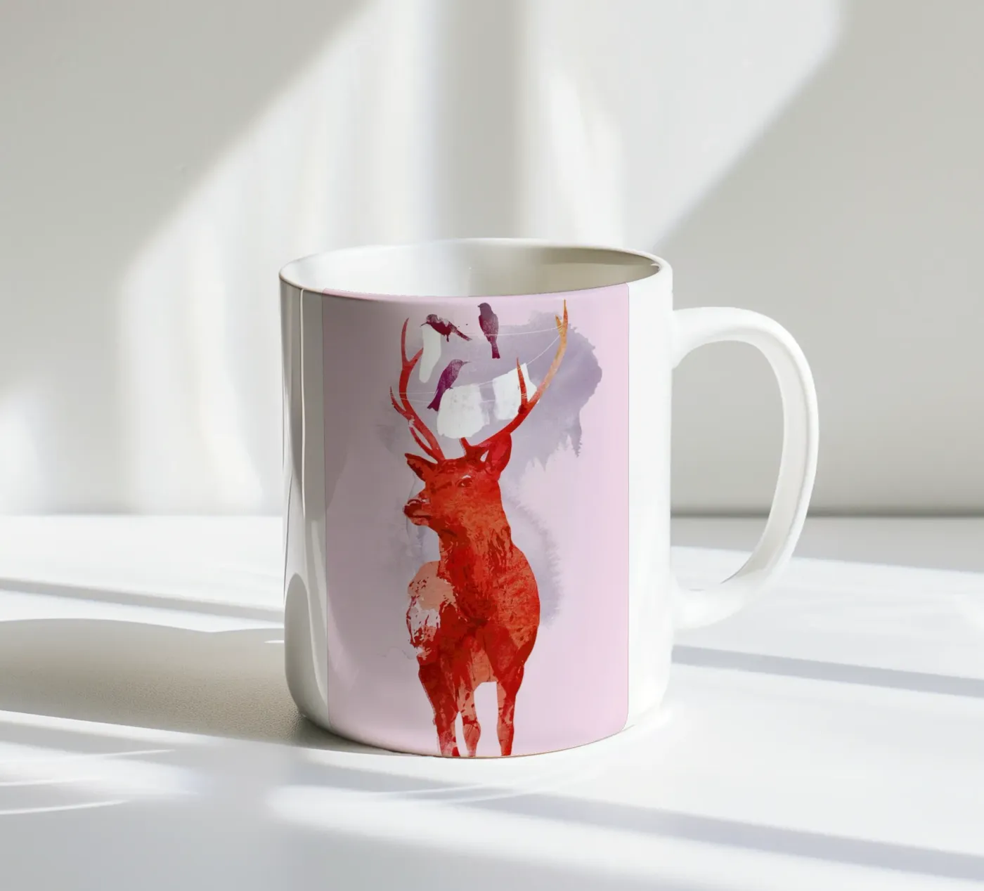 Useless deer ceramic mug by Róbert Farkas
