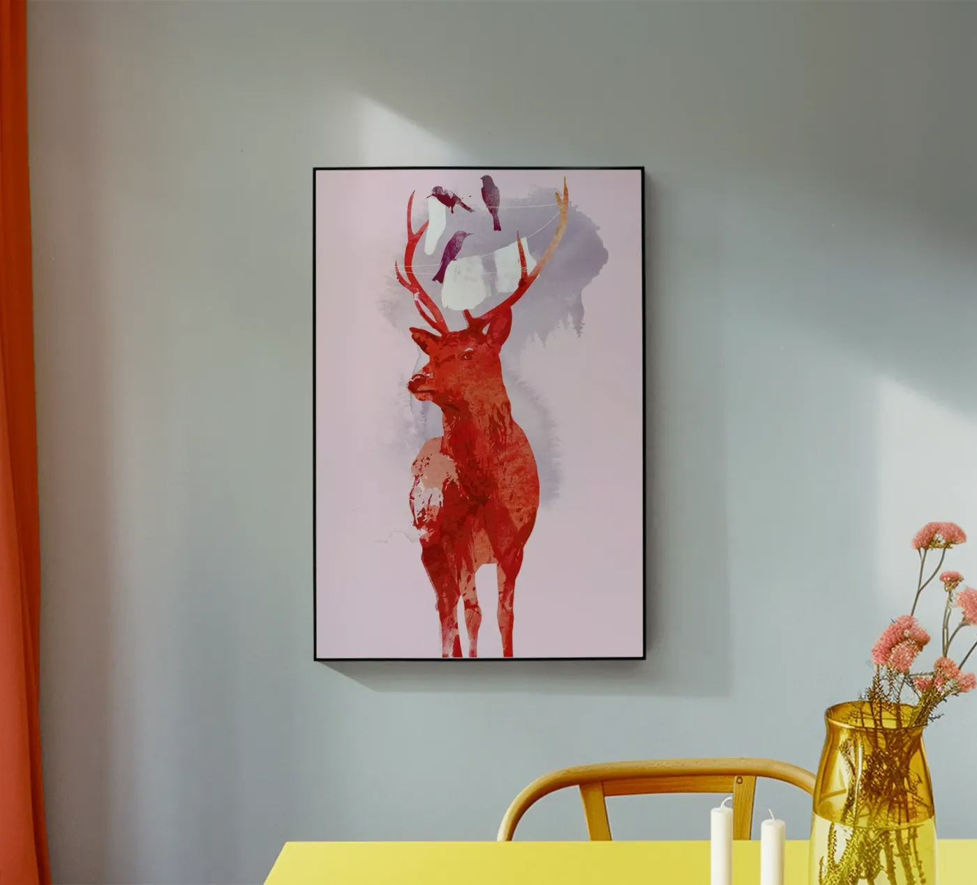 Useless deer acryl van Róbert Farkas