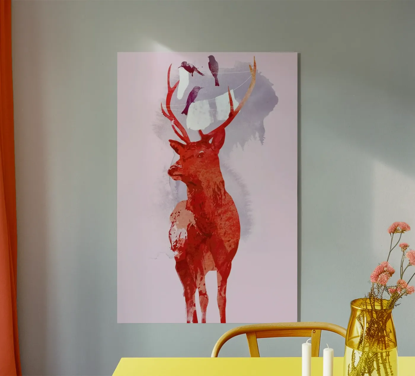 Useless deer acryl van Róbert Farkas