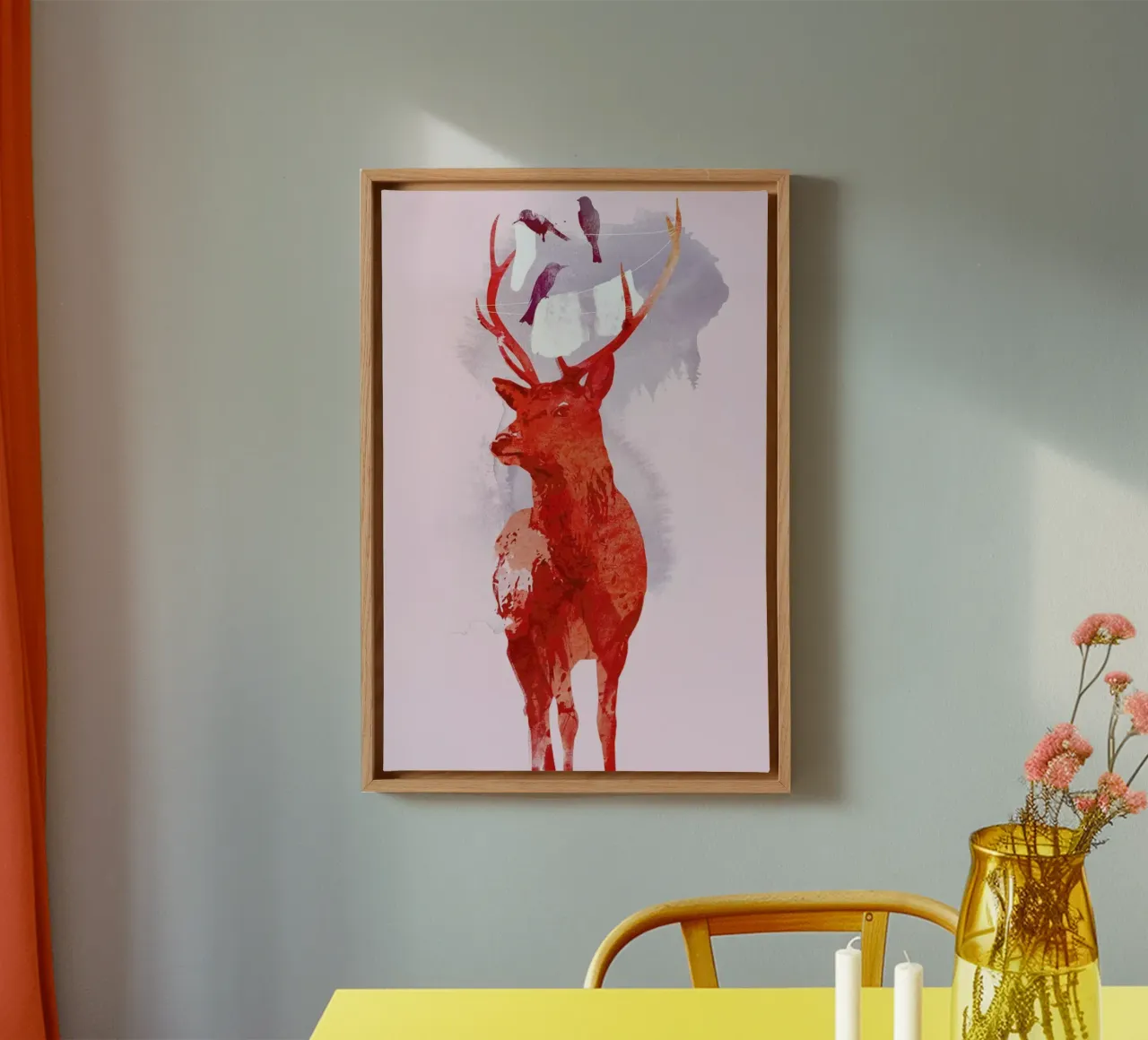 Useless deer tela con Cornice a cassetta da Róbert Farkas