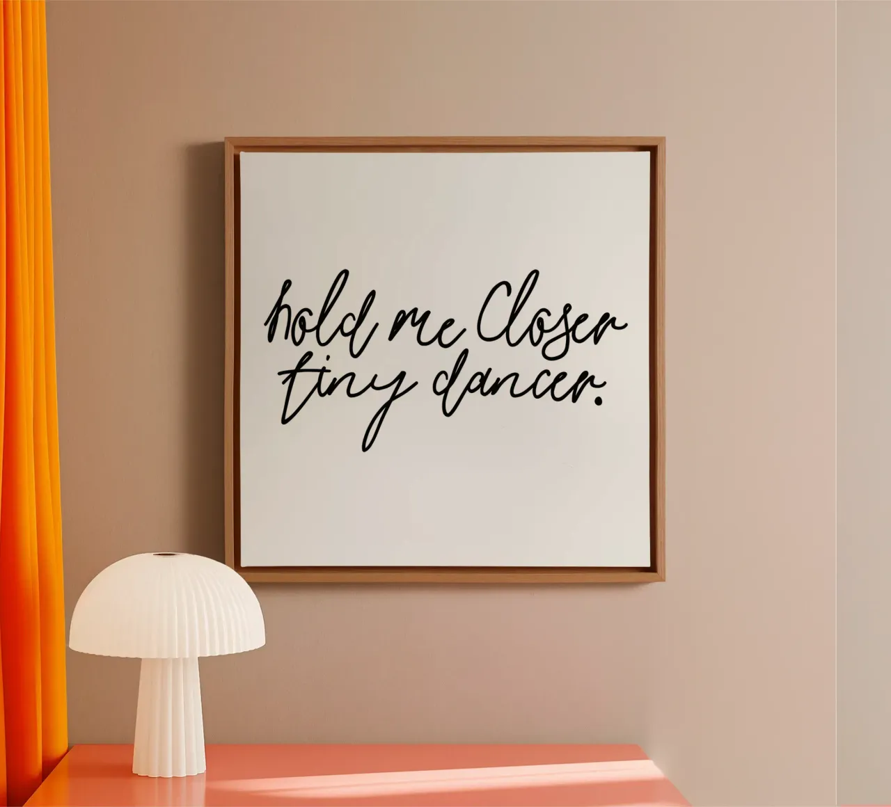 Hold Me Closer tiny dancer - song lyrics Elton john tela con Cornice a cassetta da Honeymoon Hotel