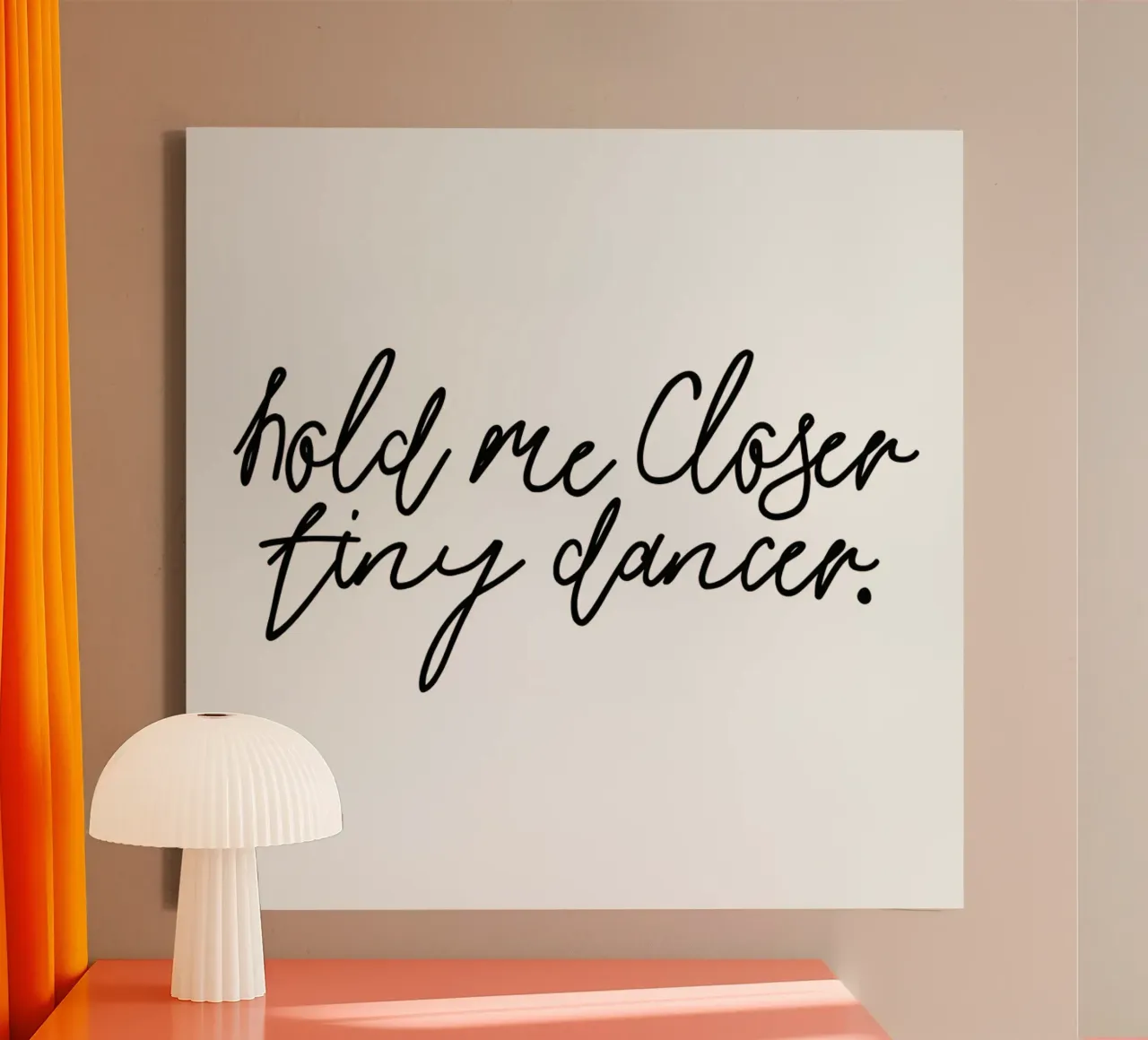 Hold Me Closer tiny dancer - song lyrics Elton john tela con Cornice a cassetta da Honeymoon Hotel