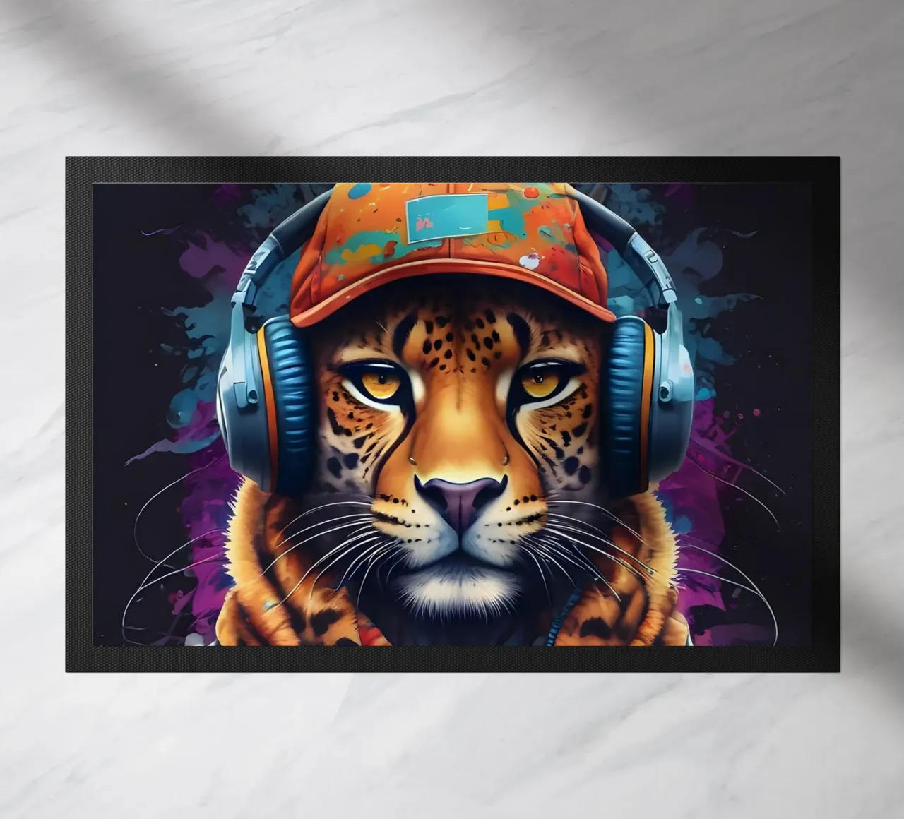 Leopardo in cuffia zerbino da MakArena