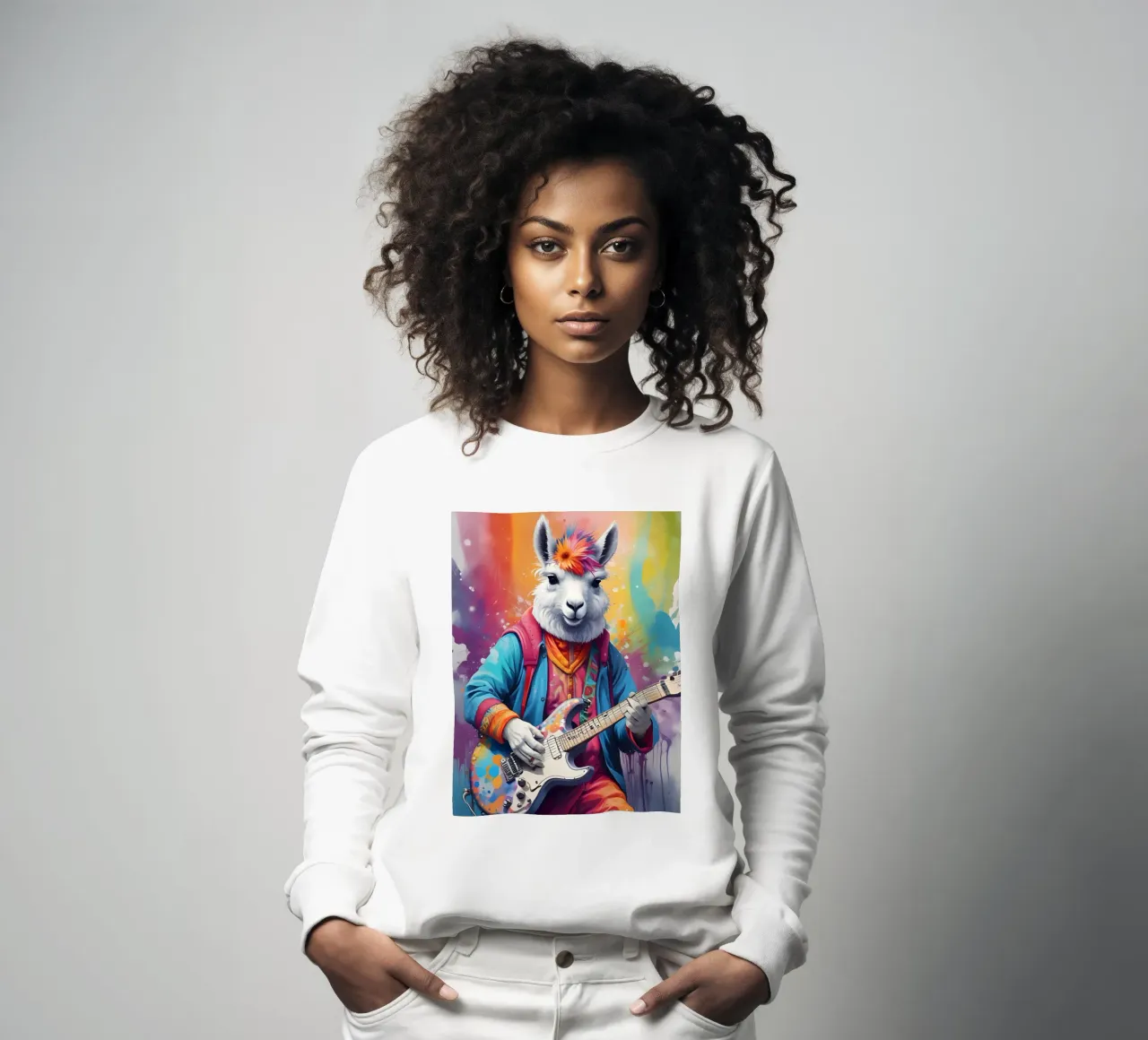 Lama suona la chitarra felpa da MakArena